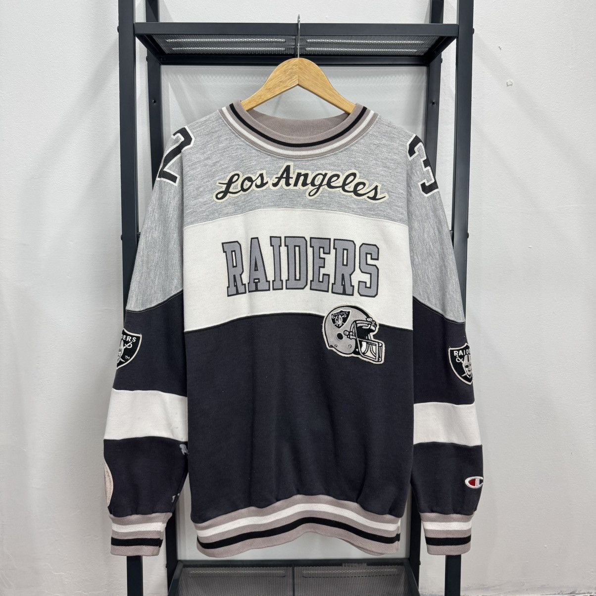 Champion × Vintage Rare Vintage NFL Raiders x Champion Sweatshirt Size US L / EU 52-54 / 3 - 2 Thumbnail