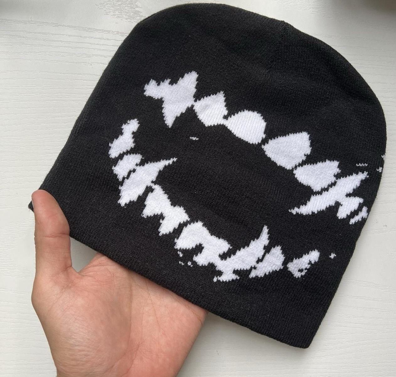 Vintage black dog teeth beanie Size ONE SIZE - 1 Thumbnail