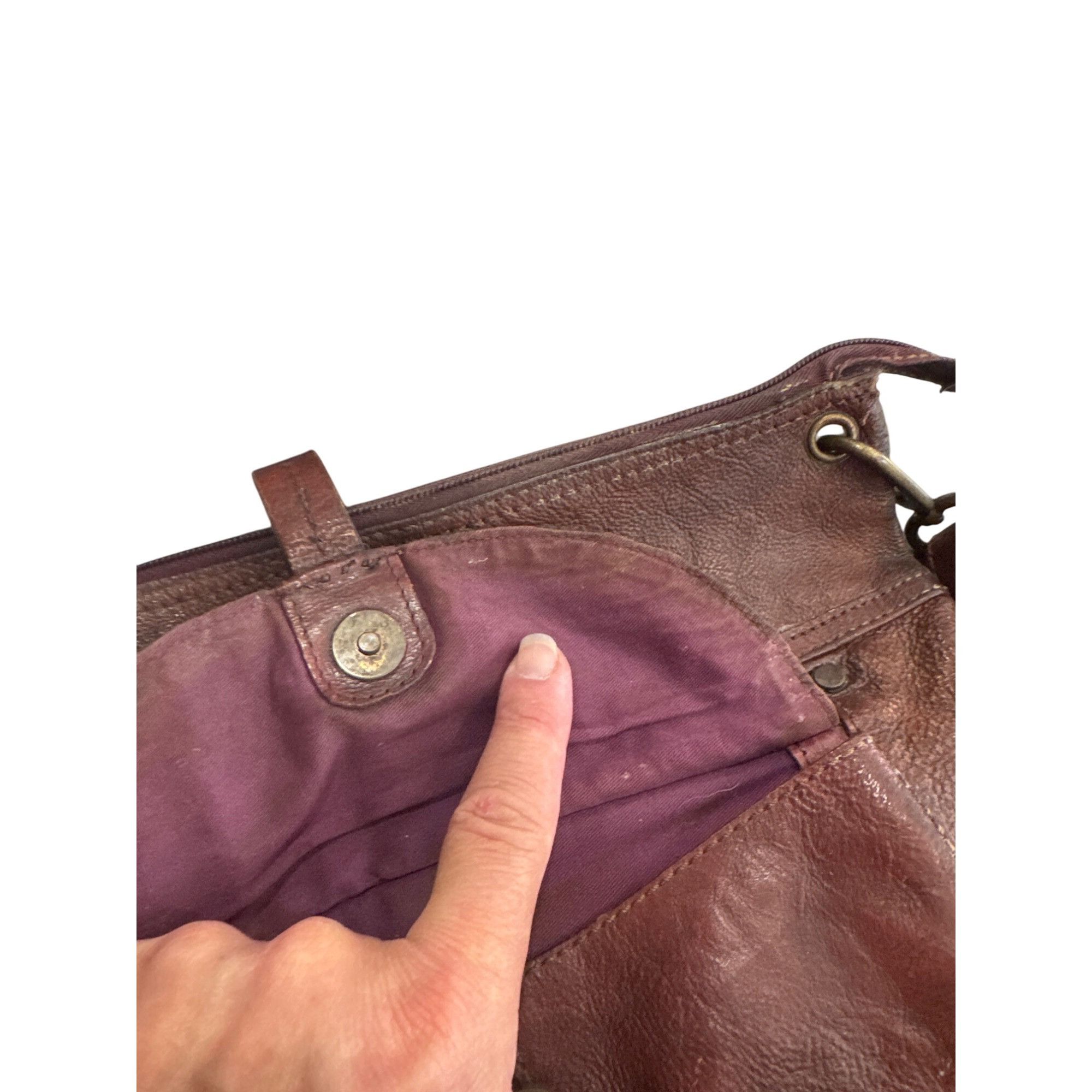 Fossil Fossil Womens Brown Leather Vintage Crossbody Handbag SKU 86 Size ONE SIZE - 19 Thumbnail