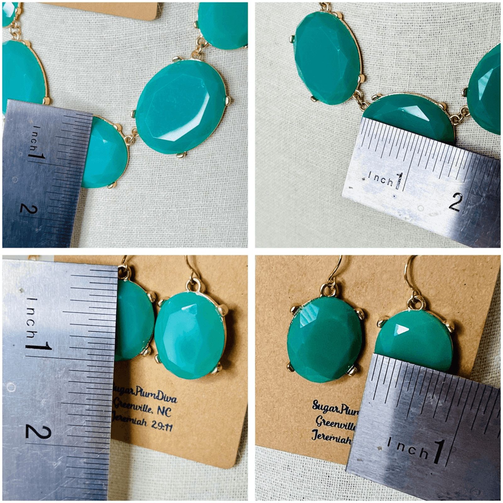 Other Tasha 3pc Fashion Jewelry Set Green Statement Necklace Size ONE SIZE - 7 Thumbnail