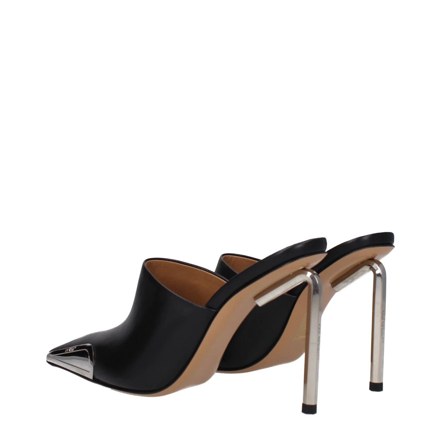 Off-White ob1o1e1124 Leather Sandals in Black Size US 9 / IT 39 - 4 Thumbnail