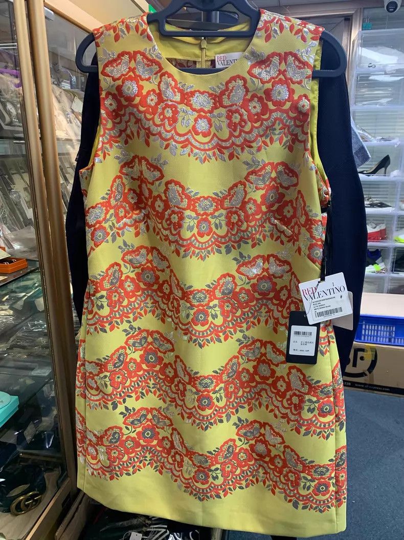 Valentino Valentino Women's yellow embroidered dress Size M / US 6-8 / IT 42-44 - 1 Thumbnail