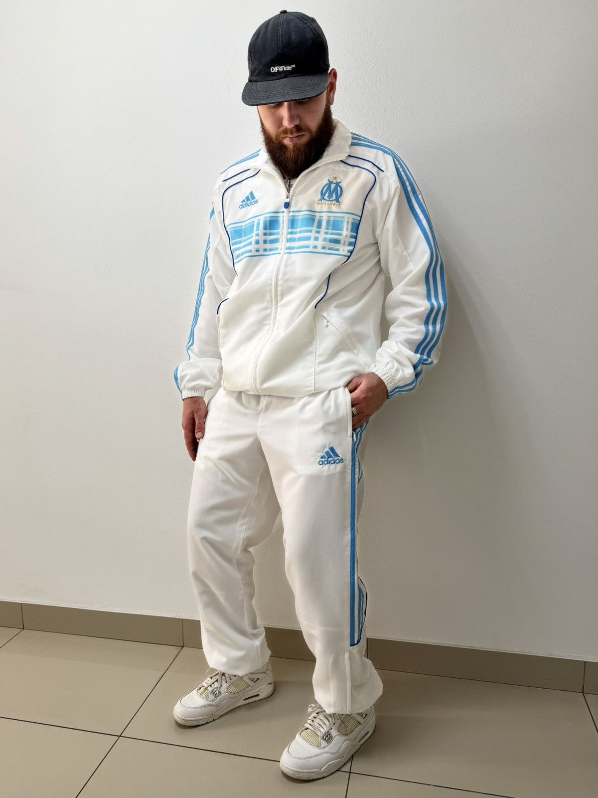 Adidas VINTAGE Adidas Olympique Marseille Tracksuit Football Soccer Size US L / EU 52-54 / 3 - 4 Thumbnail