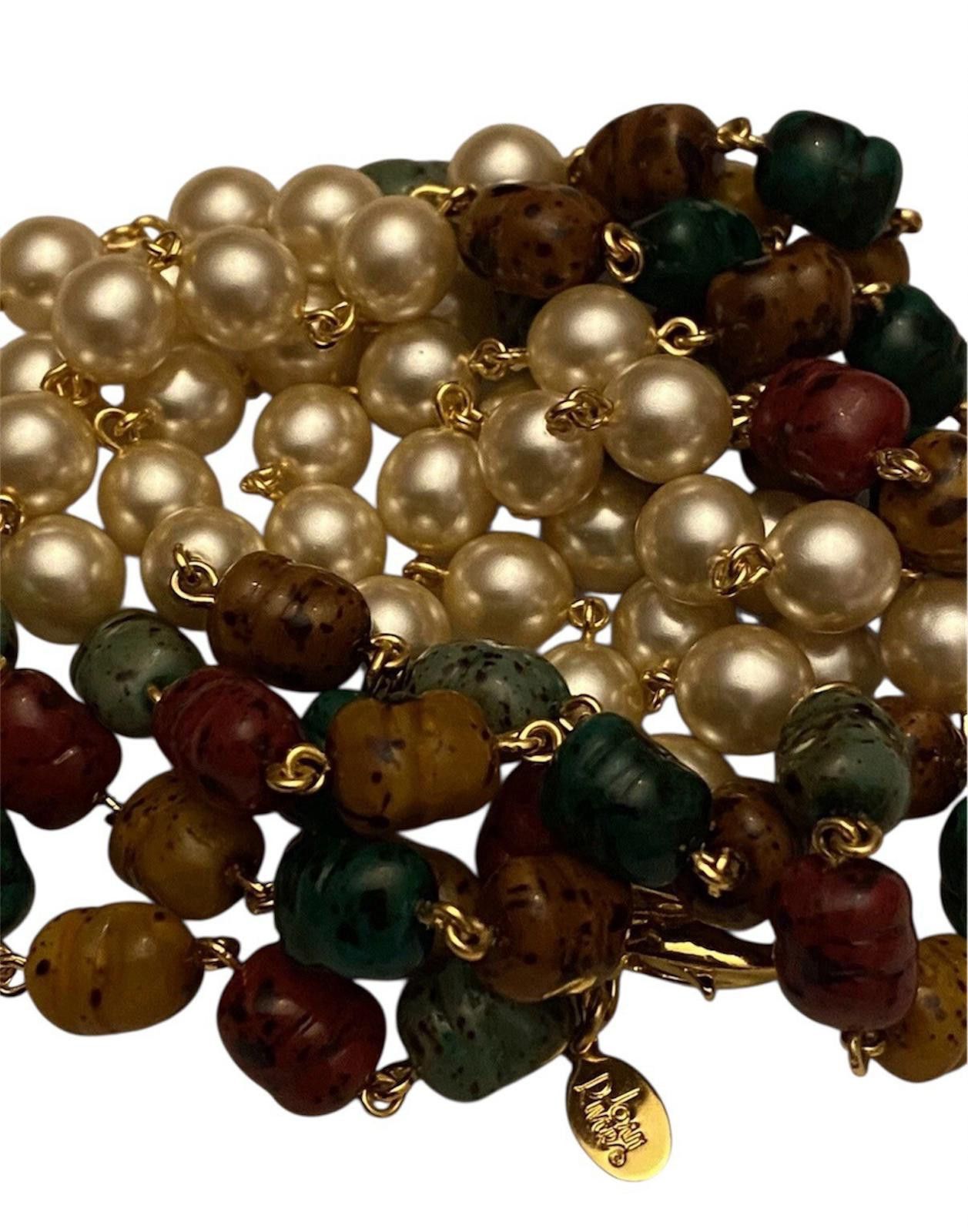 Dooney & Bourke Dooney & Bourke Multi-Color Beaded Necklace with Pearls Size ONE SIZE - 5 Thumbnail