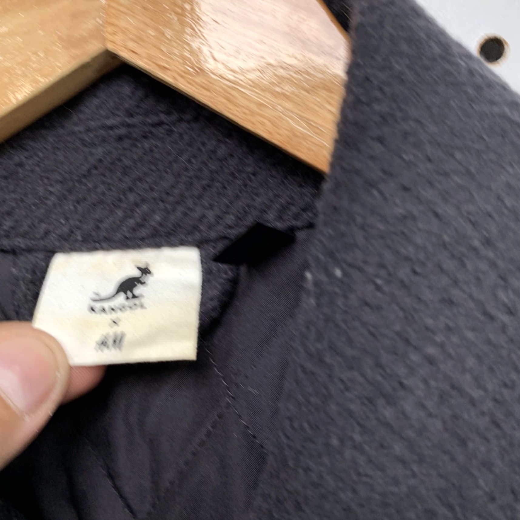 Kangol Kangol H&M Jacket Black Large Button Up Shacket Collared Pockets Men L Size Polyester Jacket Size US L / EU 52-54 / 3 - 2 Thumbnail
