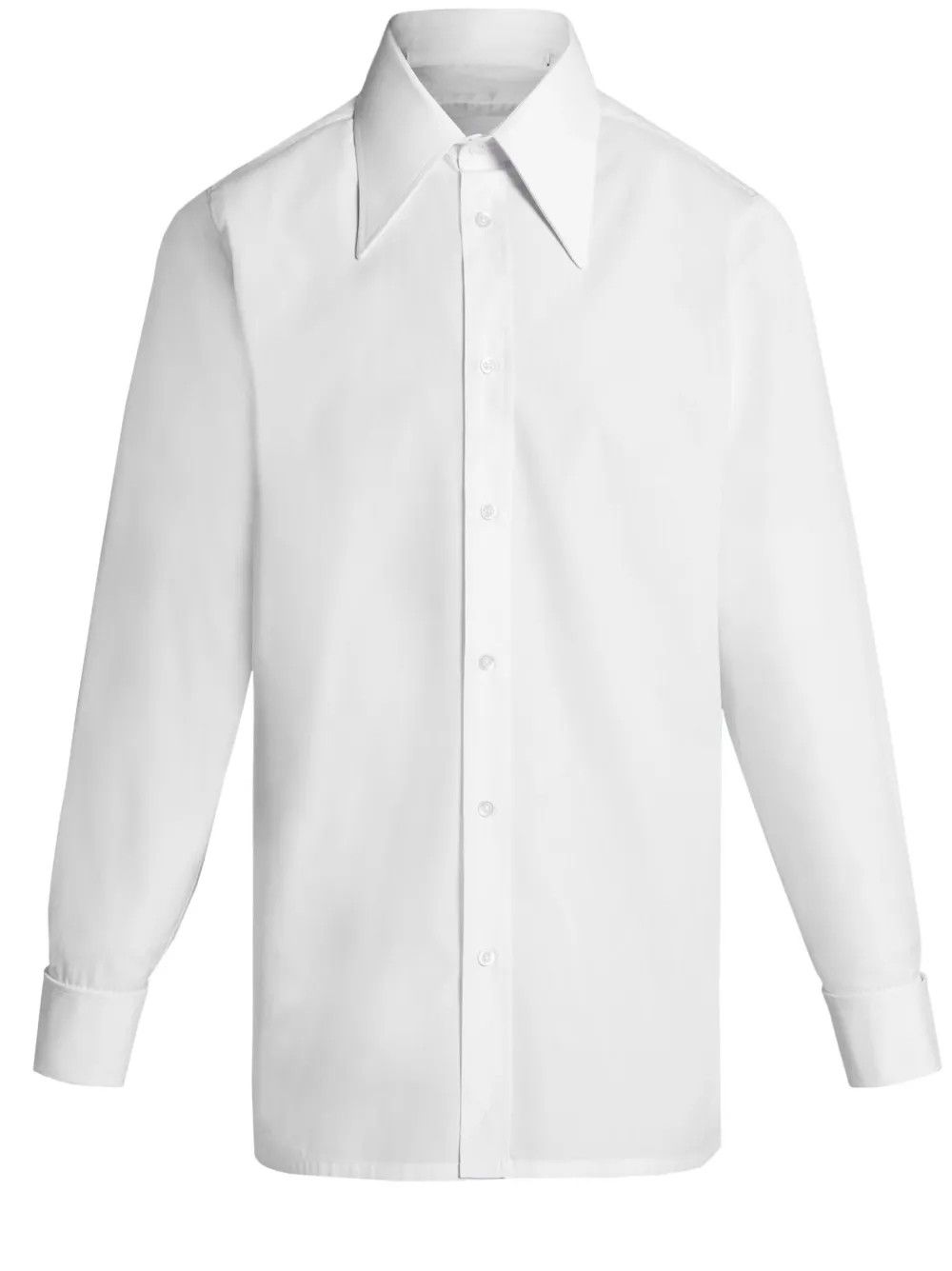 Maison Margiela oc11z0925 Pointed-collar Cotton Shirt in White Size US L / EU 52-54 / 3 - 1 Thumbnail