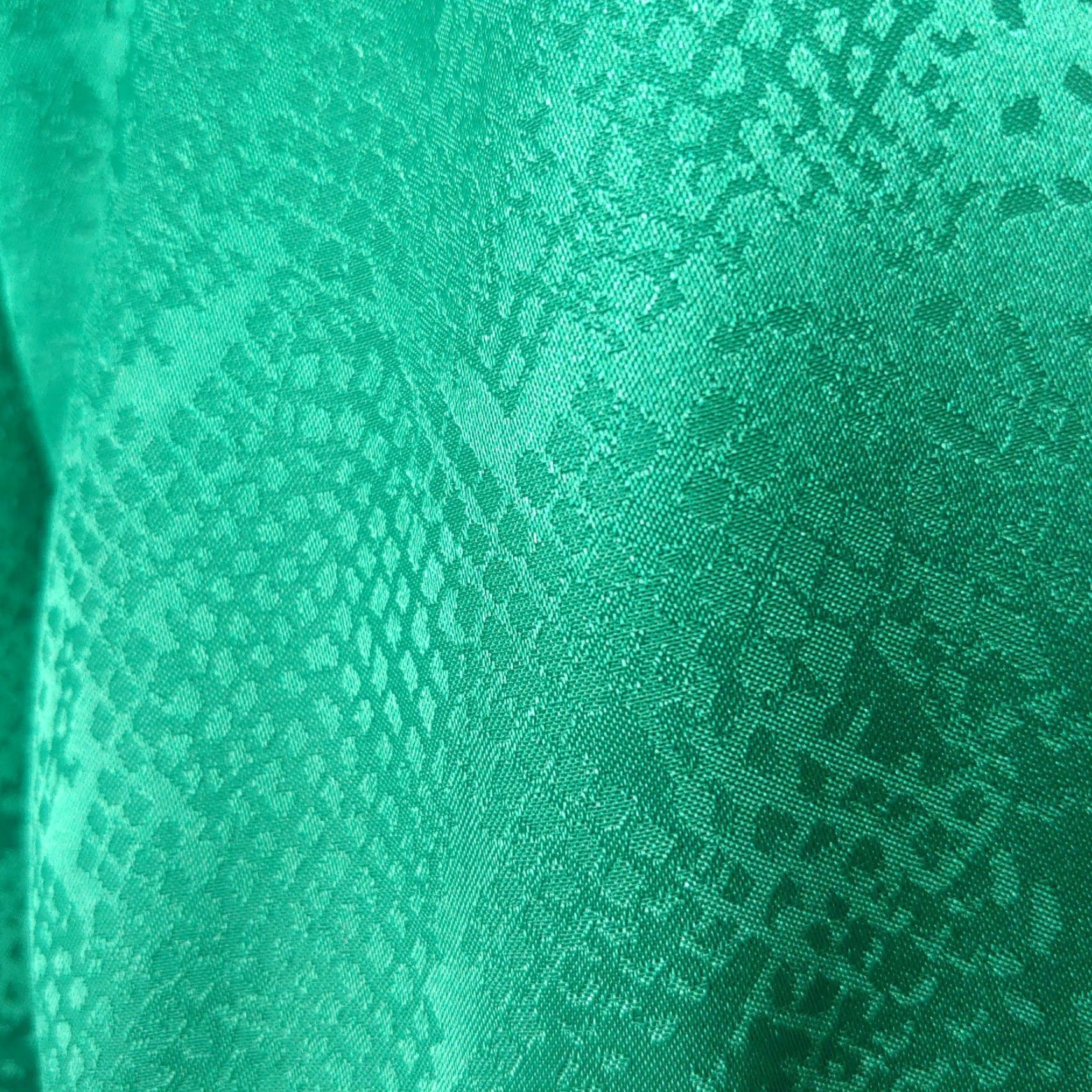 Vintage VINTAGE Lady Carol Blouse Petites M Green Satin Snakeskin Print Snap Long Sleeve V-Neck Asian Jacket Style Blouse Womens Size M / US 6-8 / IT 42-44 - 4 Thumbnail