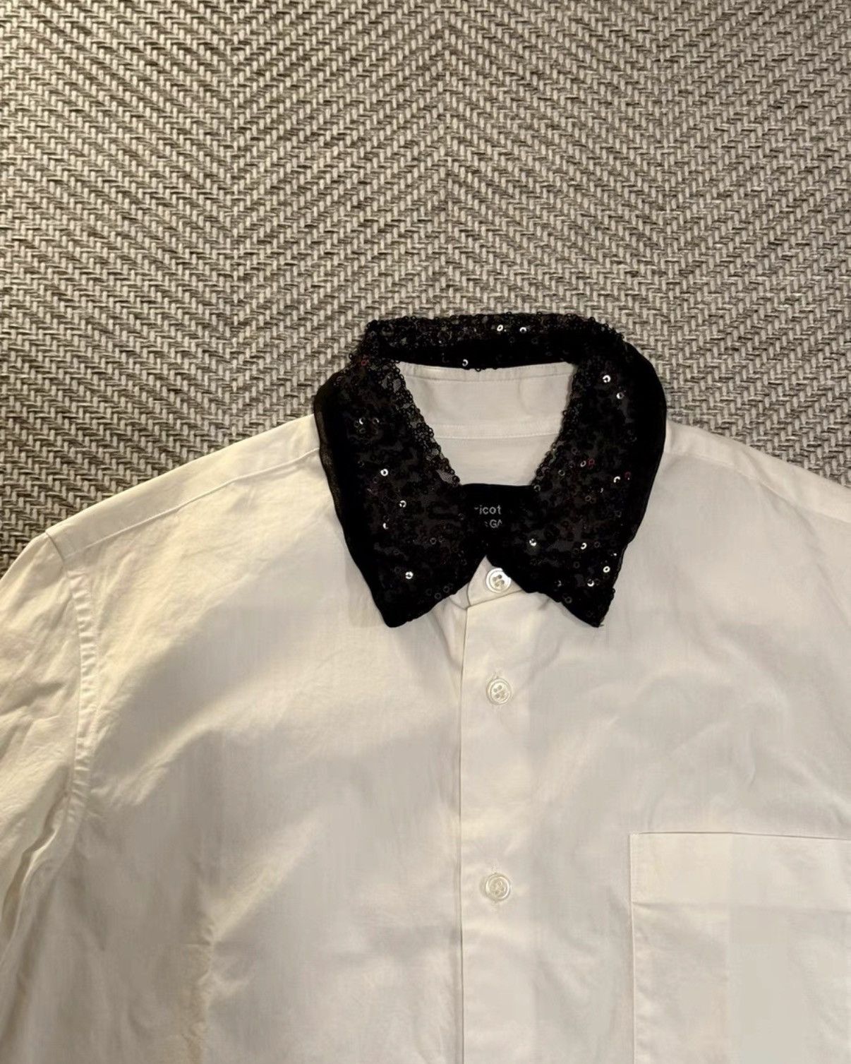 Comme des Garcons COMME des GARCONS tricot Lace & Sequin Collar Shirt K24 Size M / US 6-8 / IT 42-44 - 4 Thumbnail