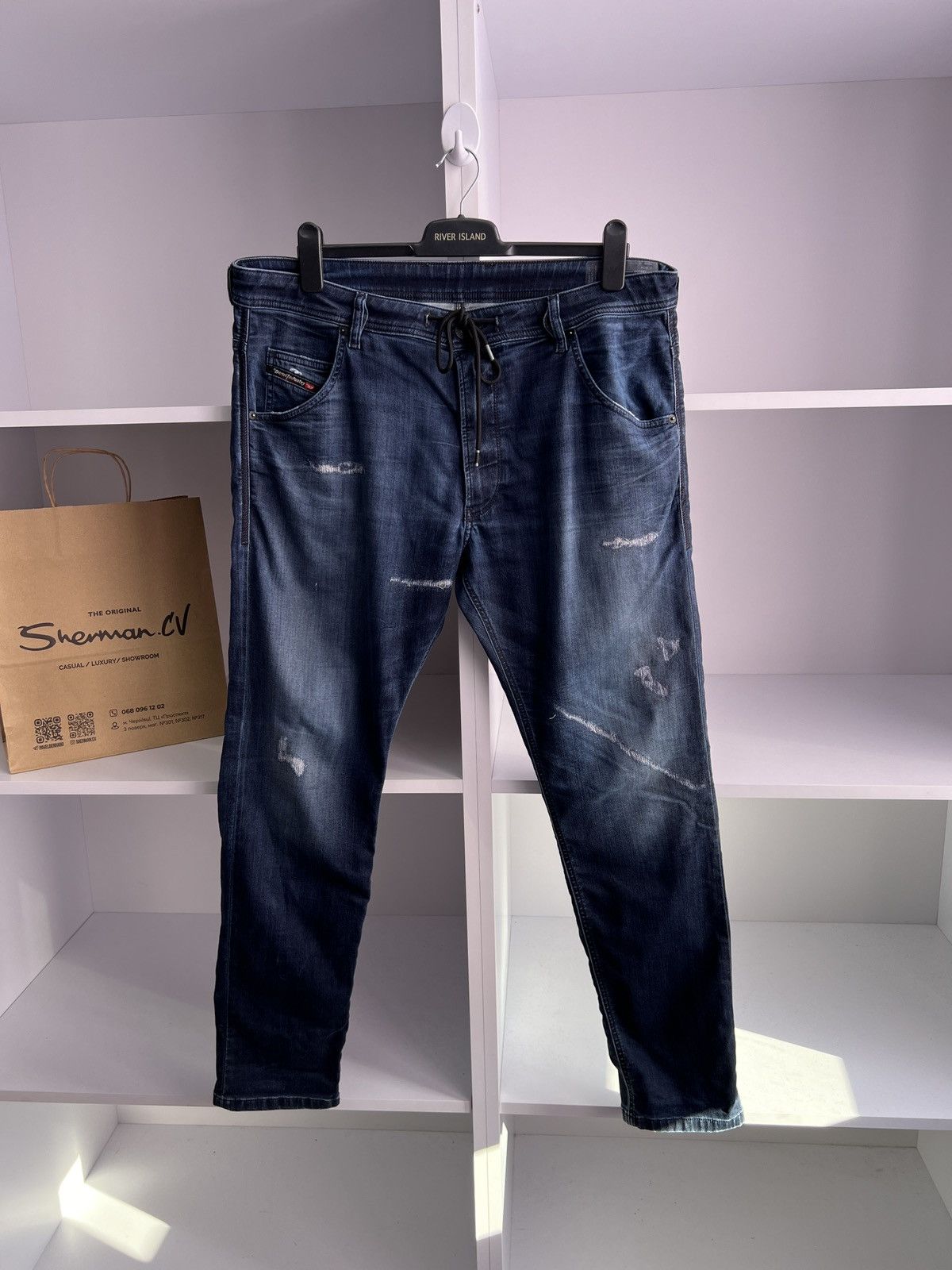 Diesel × Vintage Vintage Diesel Krooley CB-Ne Blue Denim Jeans Size US 34 / EU 50 - 3 Thumbnail