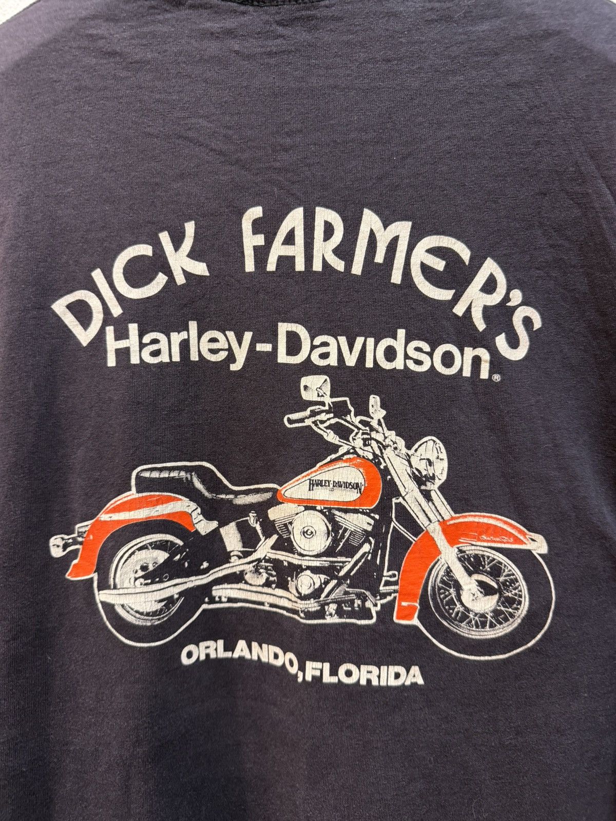 Vintage 1987 Harley Davidson Dick Farmers Tee L Size US L / EU 52-54 / 3 - 4 Thumbnail