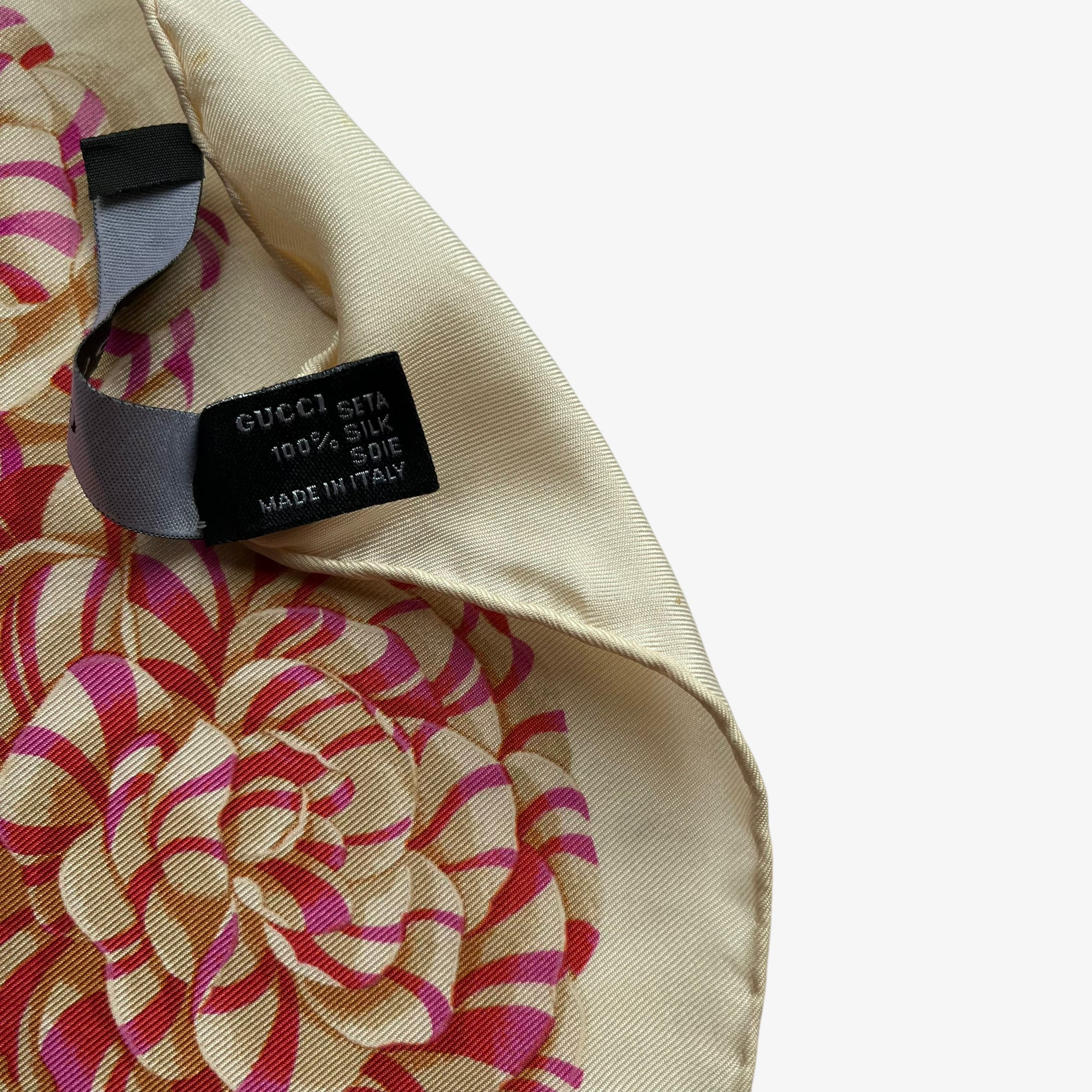 Gucci Vintage 90s Gucci Patchwork Spell Out Print Pink Silk Scarf Size ONE SIZE - 3 Thumbnail