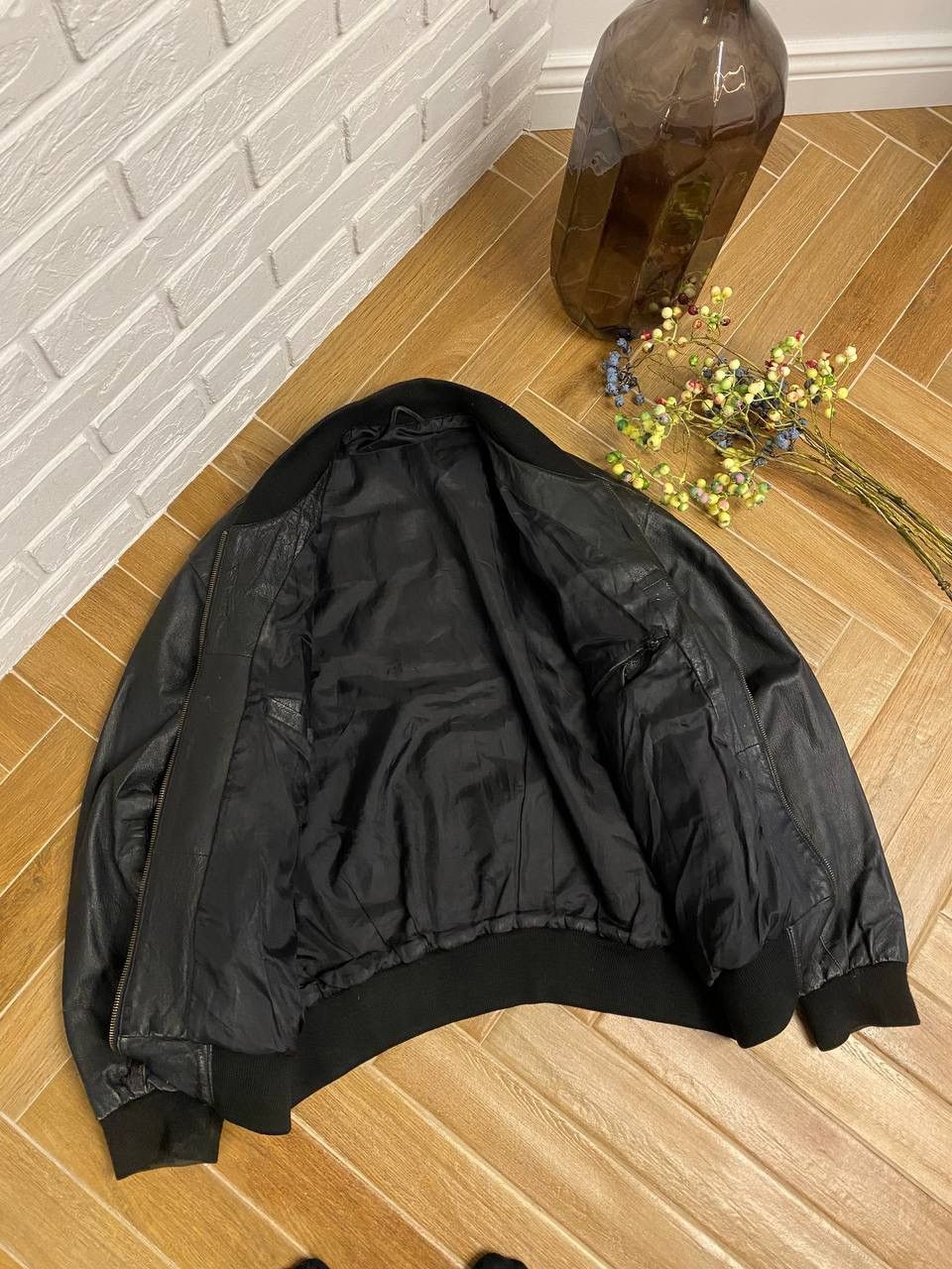 Vintage Rare Vintage Borussia Mönchengladbach Leather Bomber 90s Size US L / EU 52-54 / 3 - 6 Thumbnail