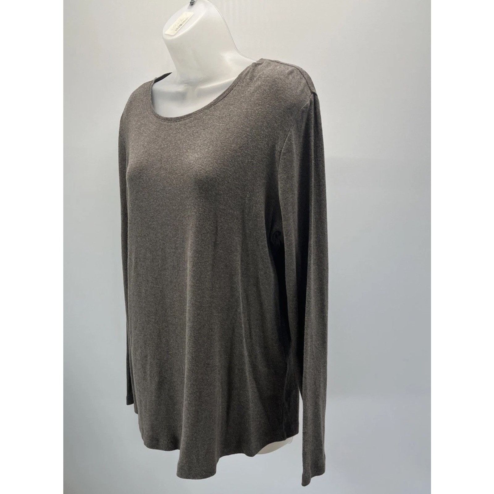 Chicos Chicos Womens Sweater 2 L Grey Long Sleeve Boat Neck Size L / US 10 / IT 46 - 2 Thumbnail