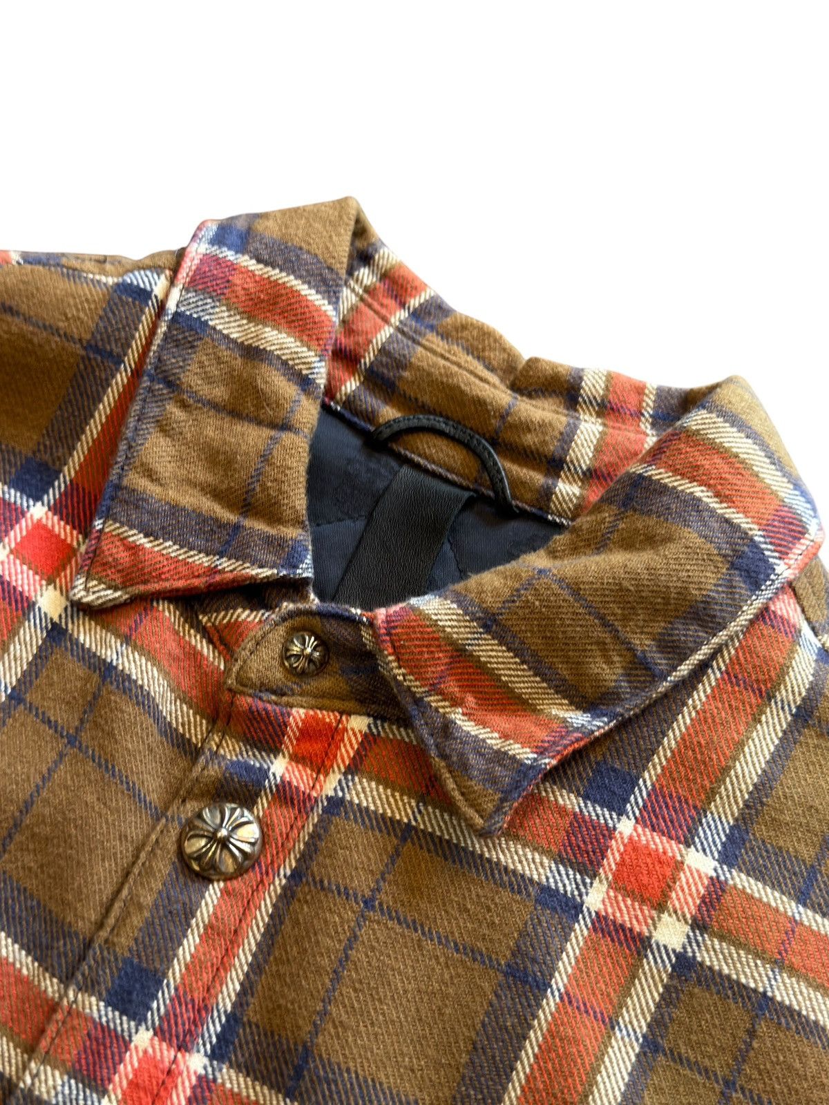 Chrome Hearts Chrome Hearts Work’n Quilted Silk Lined Brown Flannel Jacket Size US M / EU 48-50 / 2 - 8 Thumbnail