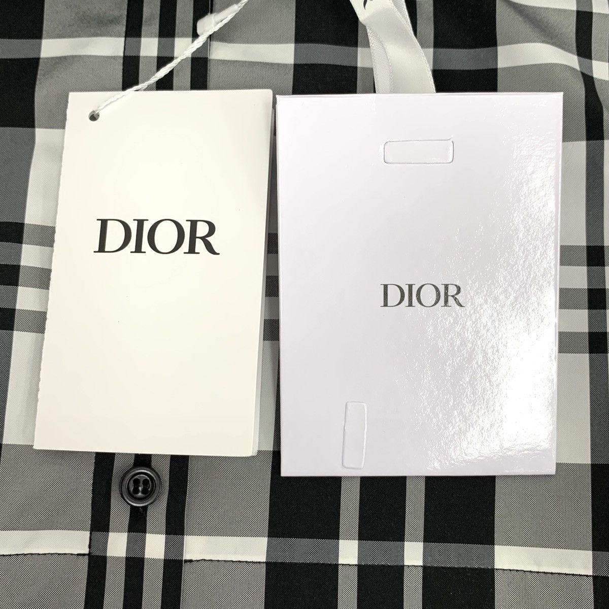 Dior Dior Black & White Plaid Cotton Short Sleeve Shirt K26WX Size XS / US 0-2 / IT 36-38 - 7 Thumbnail
