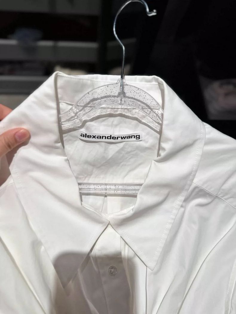 Alexander Wang Alexanderwang White Cropped Shirt- Size XS / US 0-2 / IT 36-38 - 7 Thumbnail