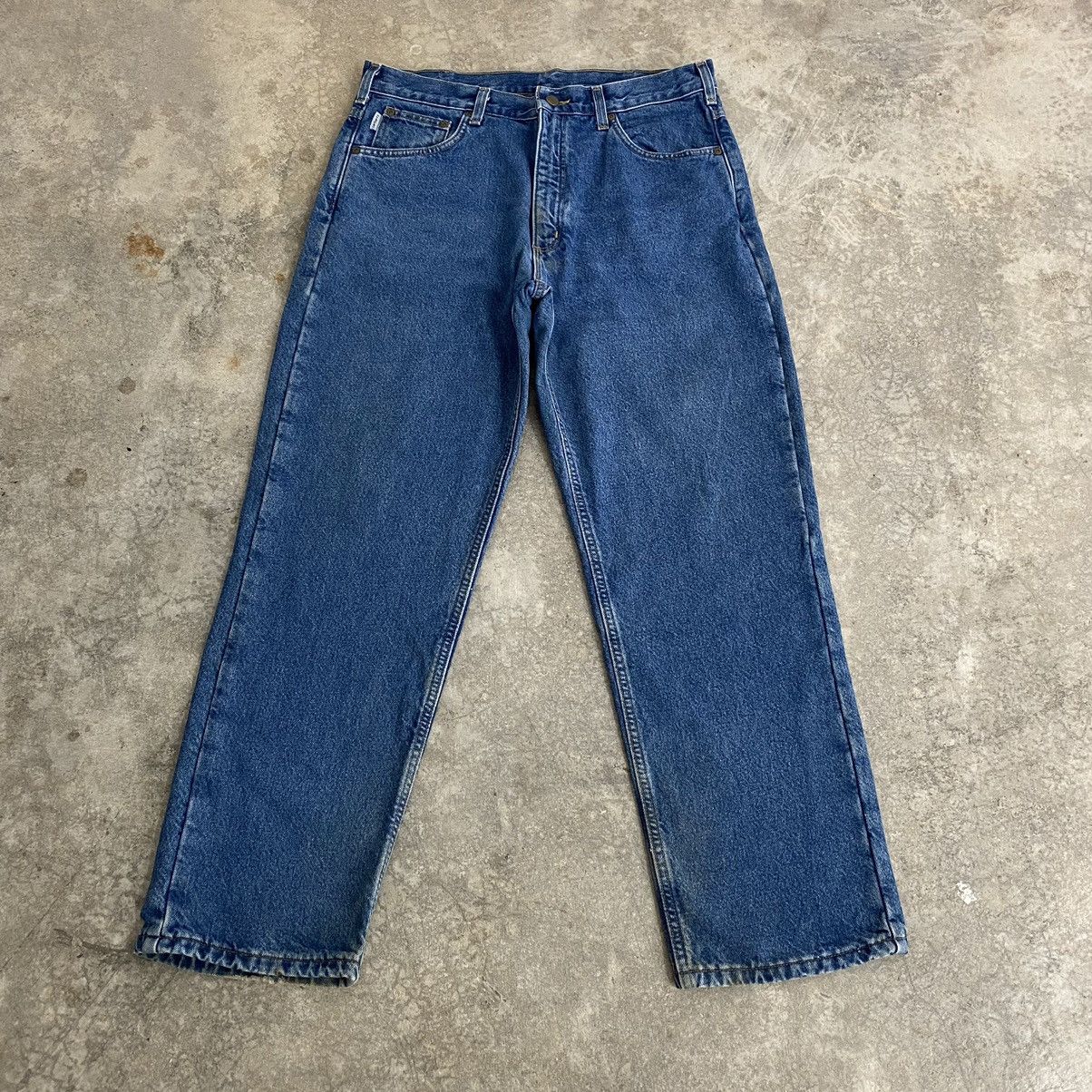 Carhartt VTG Carhartt Blanket Lined Relaxed Fit Denim Jeans Size US 34 / EU 50 - 4 Thumbnail