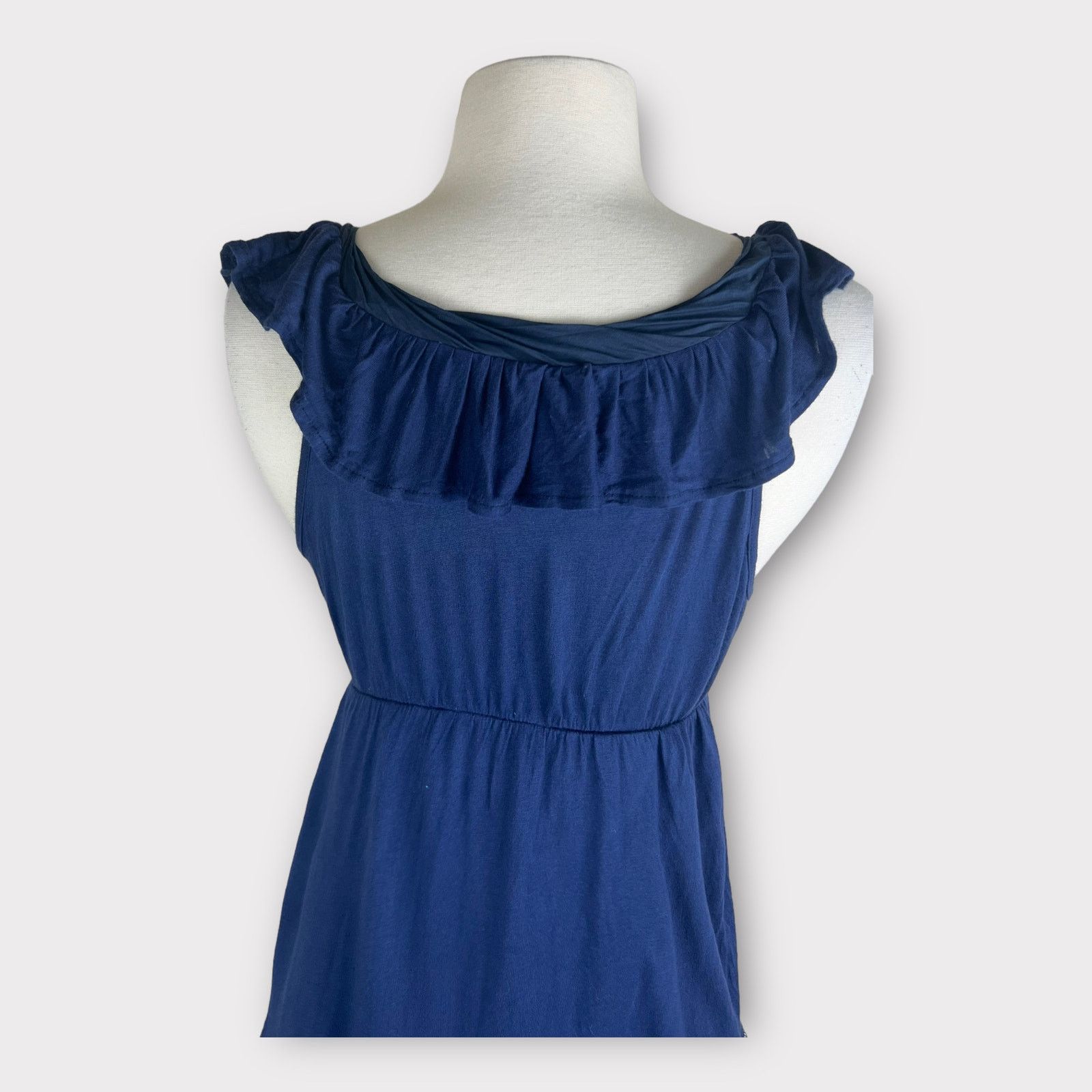 Vintage Delia Vintage Y2K Boho Empire Waist Navy Silk Blend Top Size S / US 4 / IT 40 - 6 Thumbnail