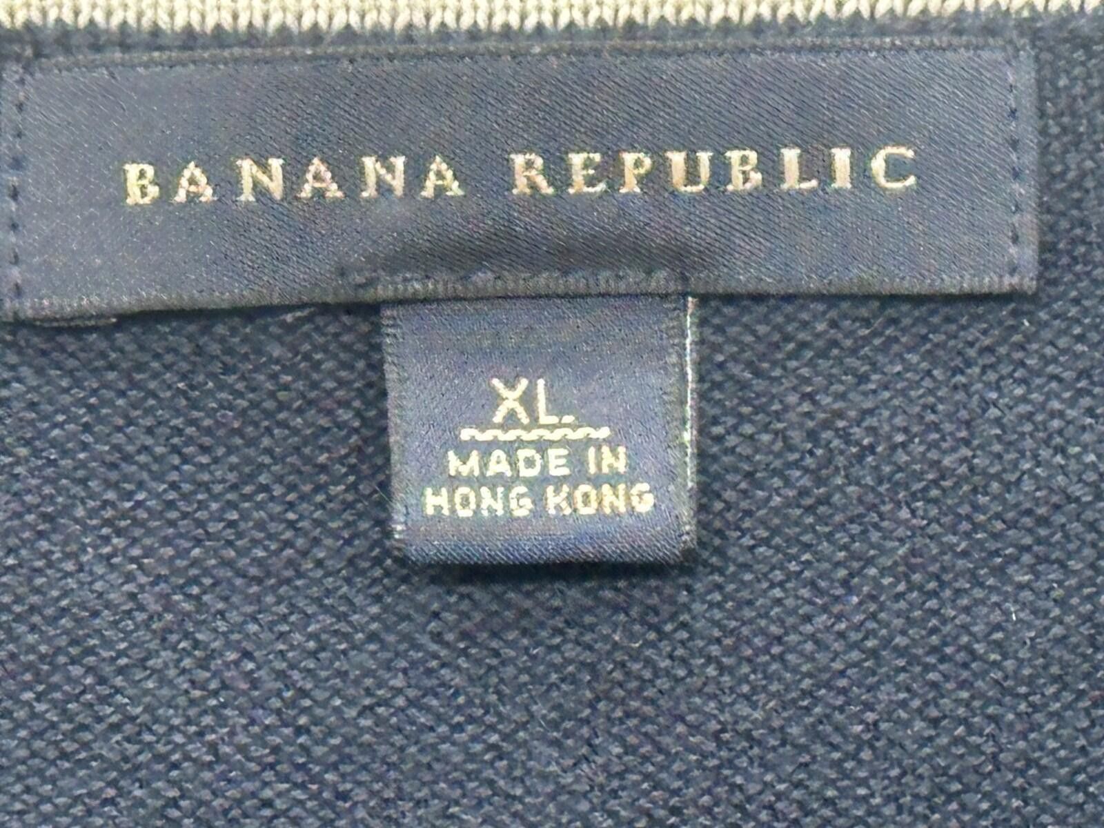 Banana Republic Banana Republic Striped 100% Pima Cotton Sweater Blue Men XL Size US XL / EU 56 / 4 - 6 Thumbnail