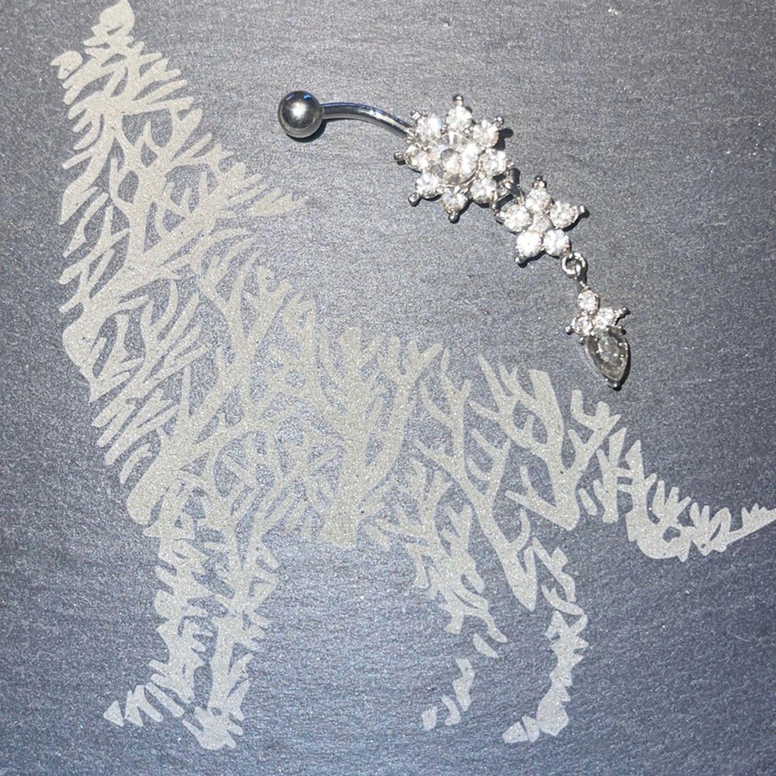 Other Stainless Steel Starburst Star Belly Ring Size ONE SIZE - 1 Thumbnail