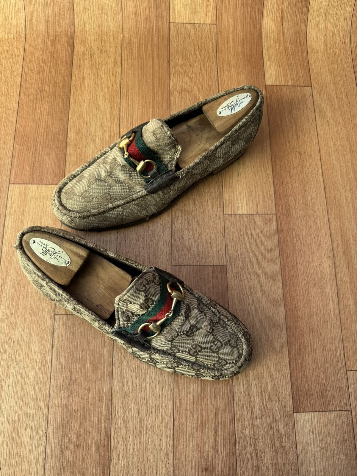 Gucci Gucci Horsebit GG Monogram loafers Size US 9 / EU 42 - 10 Thumbnail