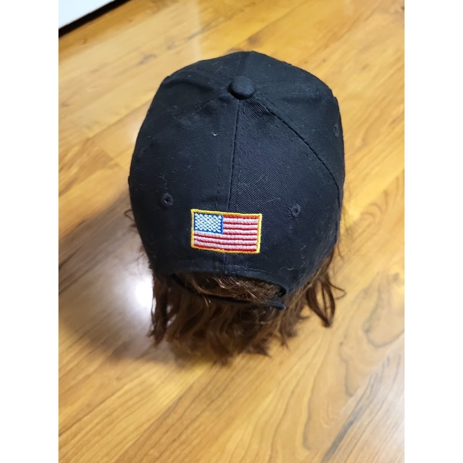 Vintage VINTAGE NRA Golden Eagles Embroidered Black Adjustable USA Flag Hat Baseball Cap Men One Size Cotton Canvas USA Flag Embroidered Adjustable Mens Size ONE SIZE - 8 Thumbnail