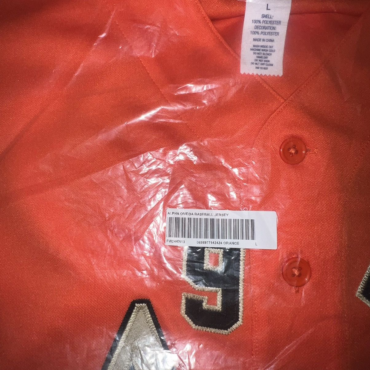 Supreme Supreme Alpha Omega Baseball Jersey White Size: L Size US L / EU 52-54 / 3 - 5 Thumbnail