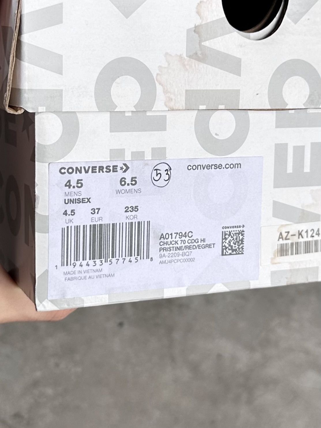 Comme des Garcons PLAY × Converse CDG PLAY x CONVERSE HI CHUCK TAILOR 70 Size US 6.5 / IT 36.5 - 15 Thumbnail