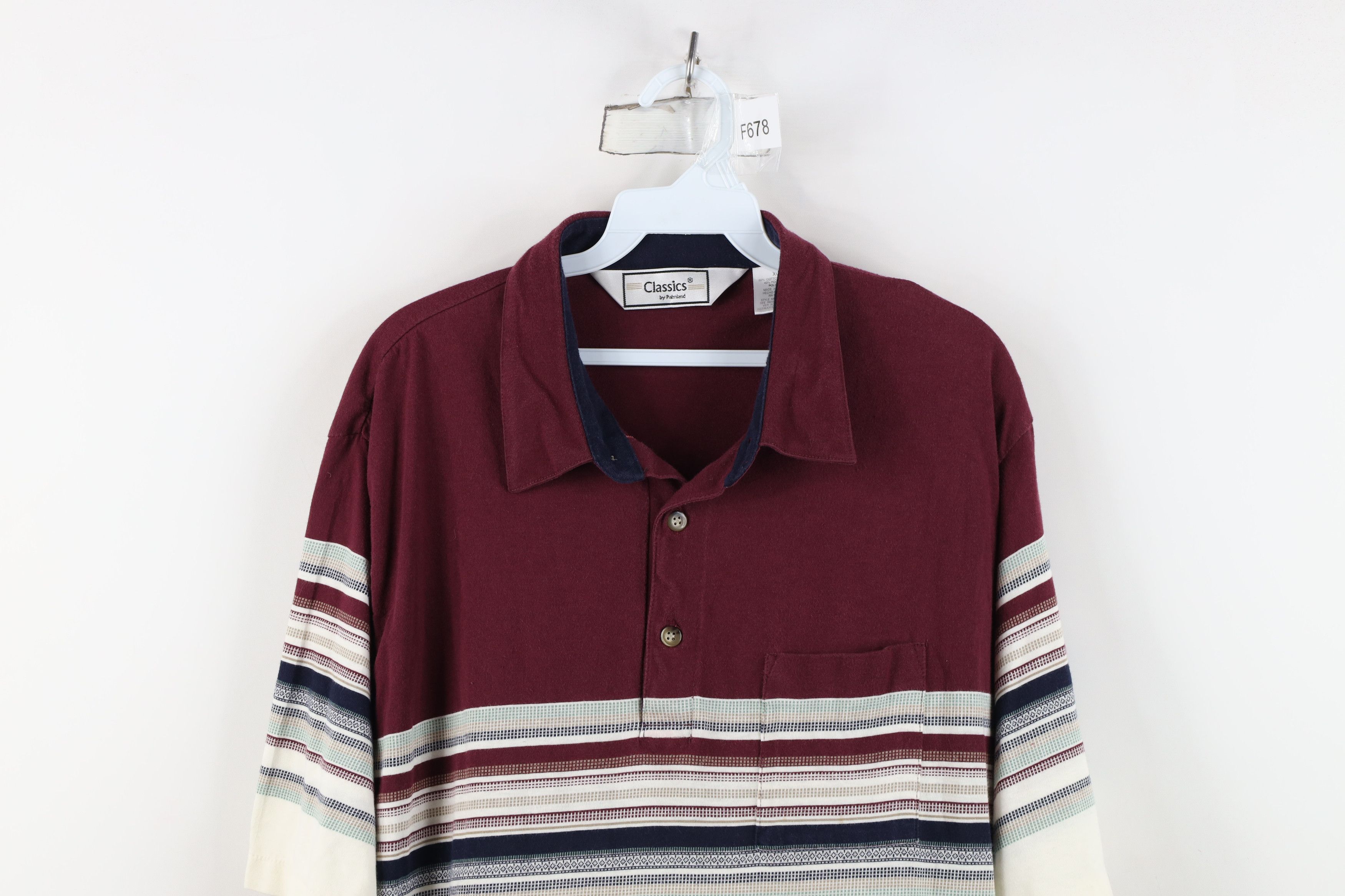 Vintage Vintage 90s Streetwear Striped Collared Golf Polo Shirt Size US XL / EU 56 / 4 - 2 Thumbnail