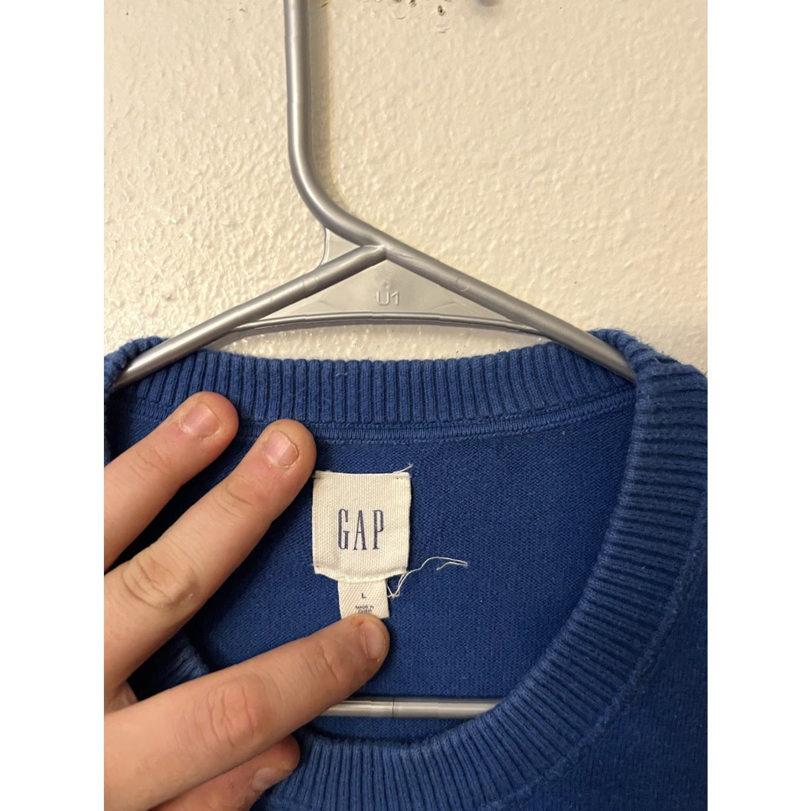 Gap Gap Sweater Men Large Blue Cotton Crew Neck Casual Pullover Sweatshirt Regular Size L Men Size US L / EU 52-54 / 3 - 2 Thumbnail