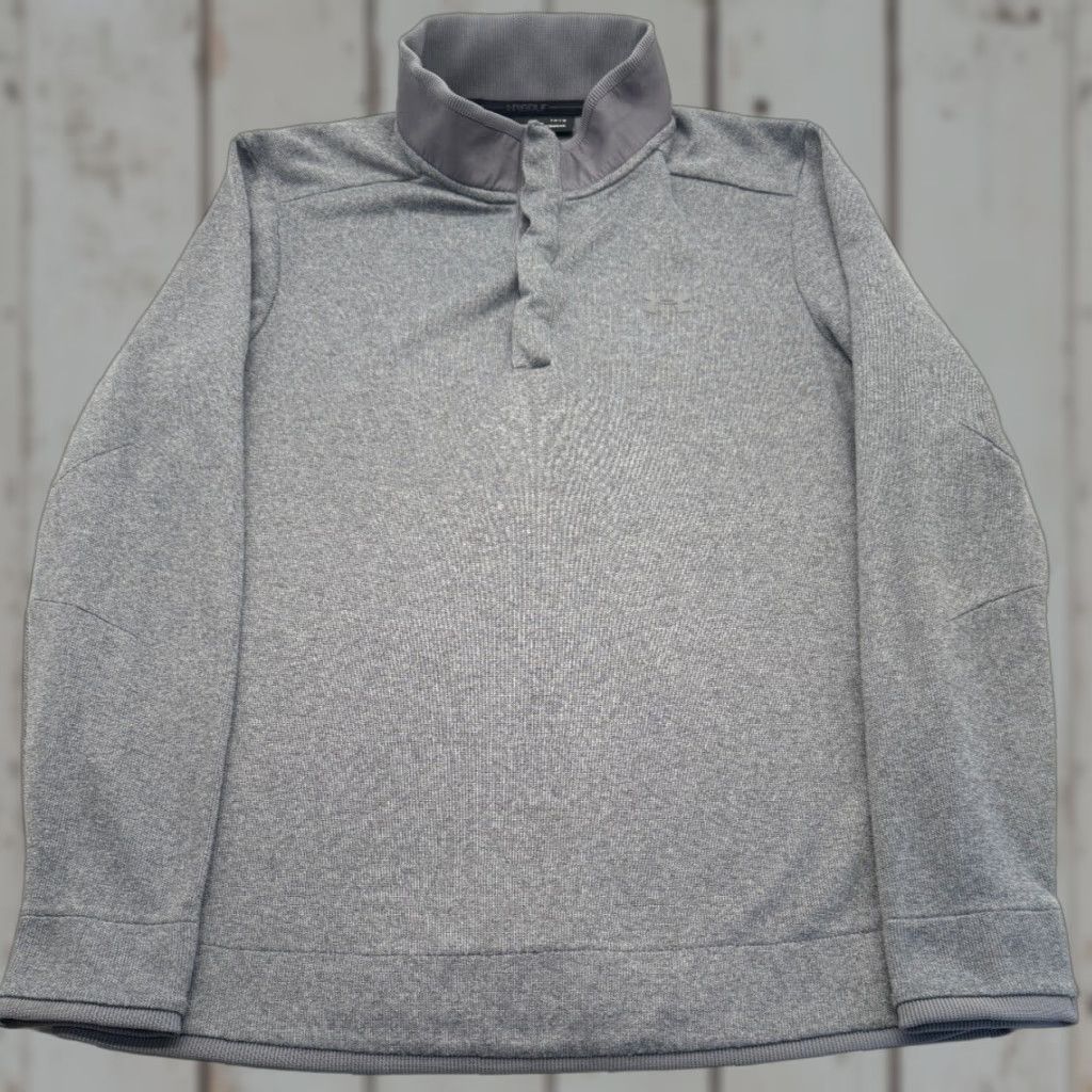 Under Armour Under Armour Long Sleeve Pullover Shirt Mens L Gray 1/4 Zip Sweater Winter Fall Outdoor Sports Golf Hiking Walking Size US L / EU 52-54 / 3 - 1 Thumbnail