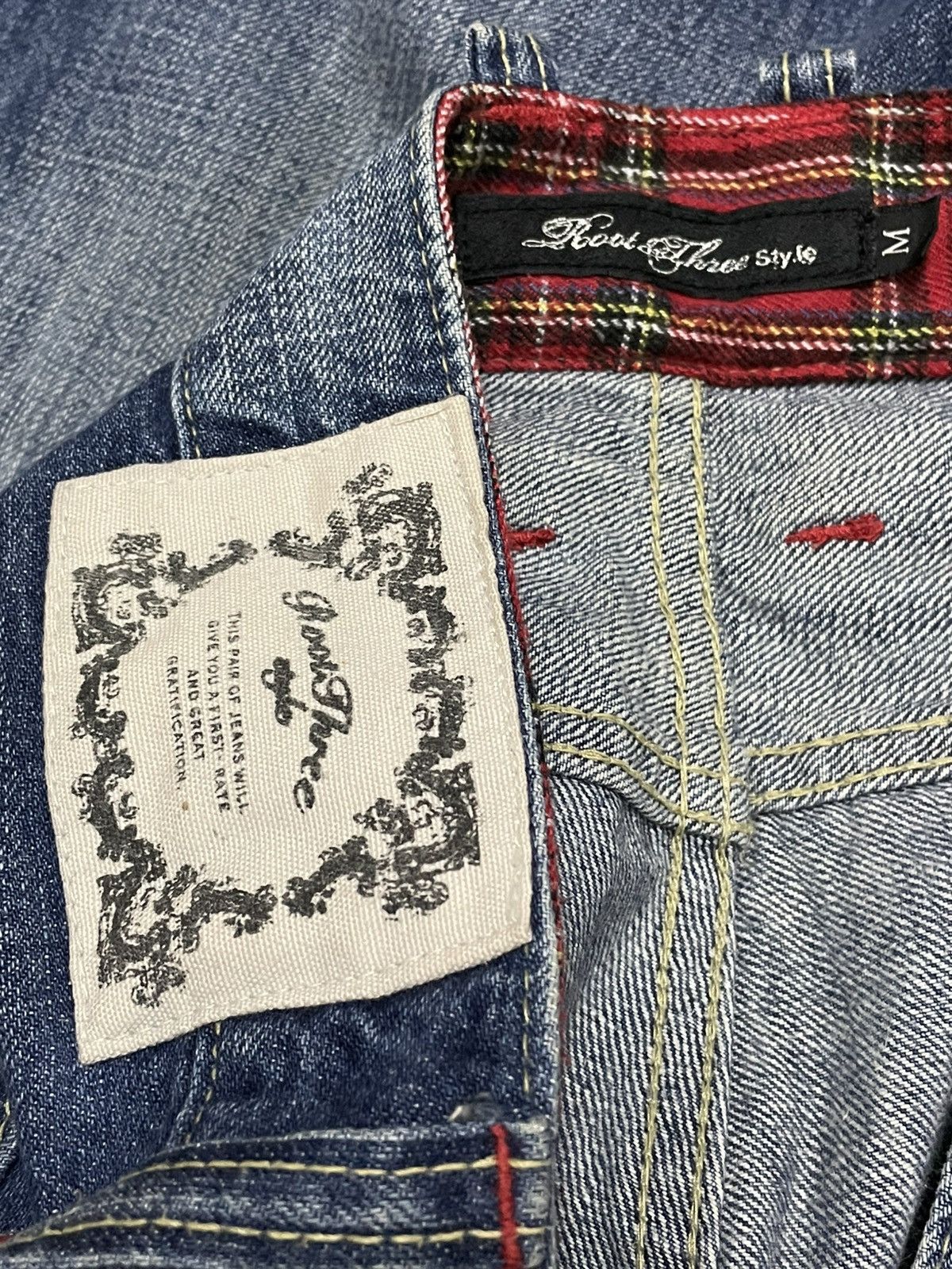 Hysteric Glamour Vintate Authentic Japan 90s Root Three Distressed Denim Size US 31 - 18 Thumbnail