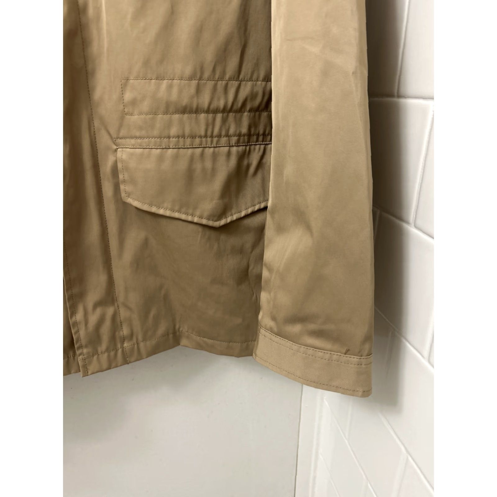 Express Express Jacket Mens L Brown Water Resistant Hooded Full Zip Coat L/S Military Jacket Regular Fit Casual Workwear Outdoors Mens L Brown Female? Mens Size US L / EU 52-54 / 3 - 7 Thumbnail