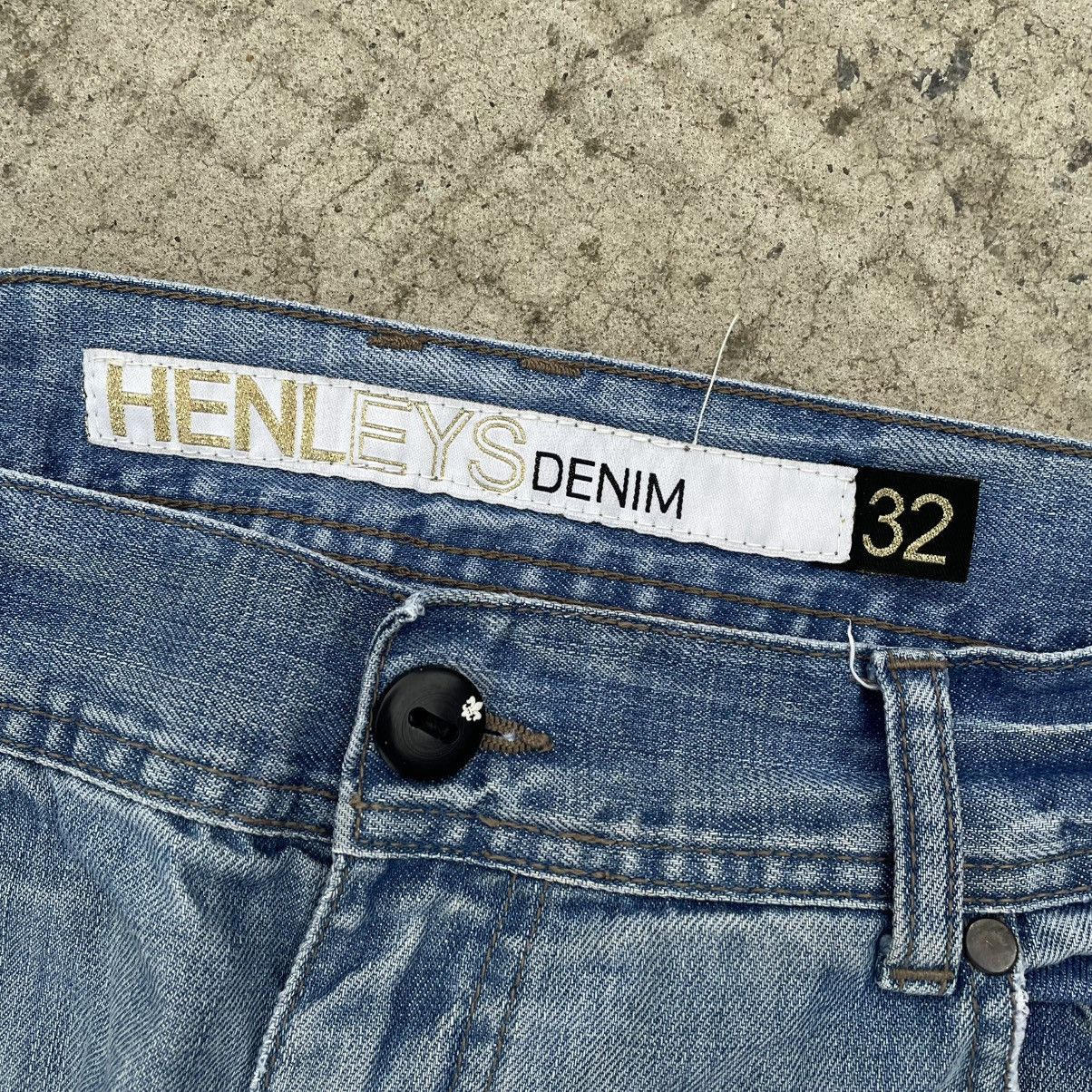 Le Grande Bleu (L.G.B.) VTG Man’s Fitted Crazy Henley’s Denim 32 Jeans Double Knee Size US 32 / EU 48 - 8 Thumbnail