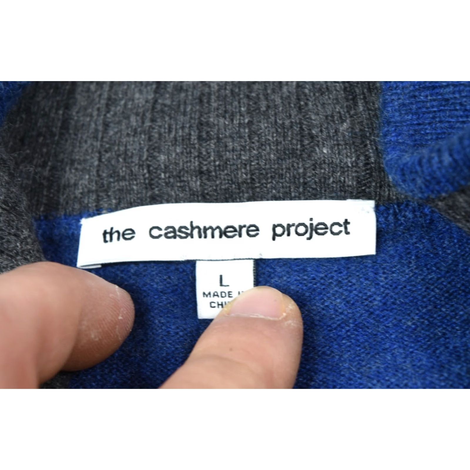 Y/Project The Cashmere Project 1/4 Zip Sweater Blue Long Sleeve Pullover Mens Large Size US L / EU 52-54 / 3 - 6 Thumbnail