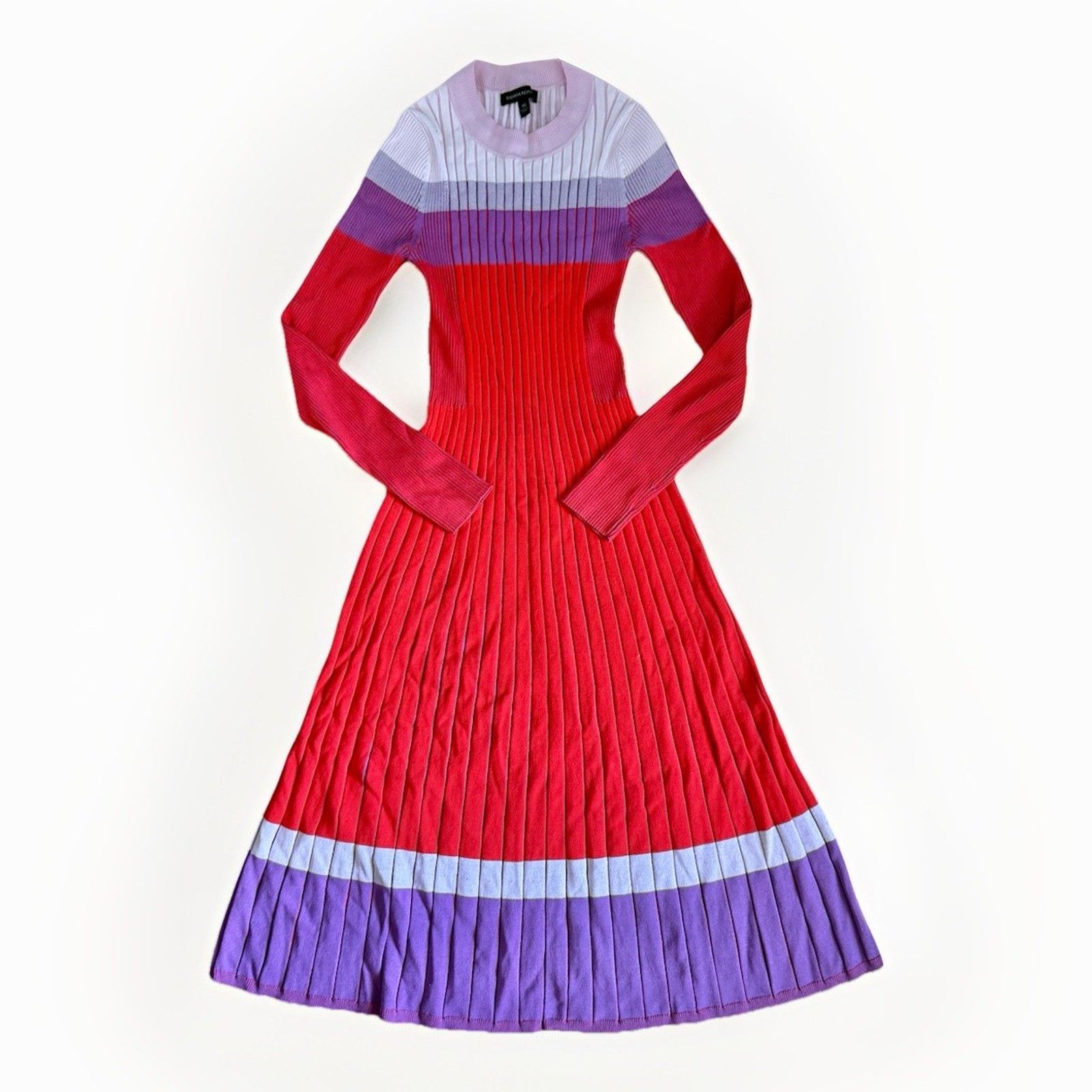Banana Republic Banana Republic Red Sweater Dress Pink Purple Midi Size XS  | Grailed