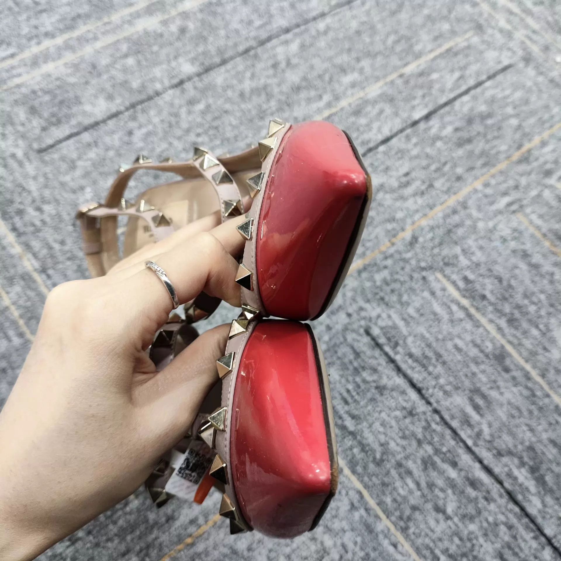 Valentino Valentino Rivet Heels Orange 38 Size US 7.5 / IT 37.5 - 5 Thumbnail