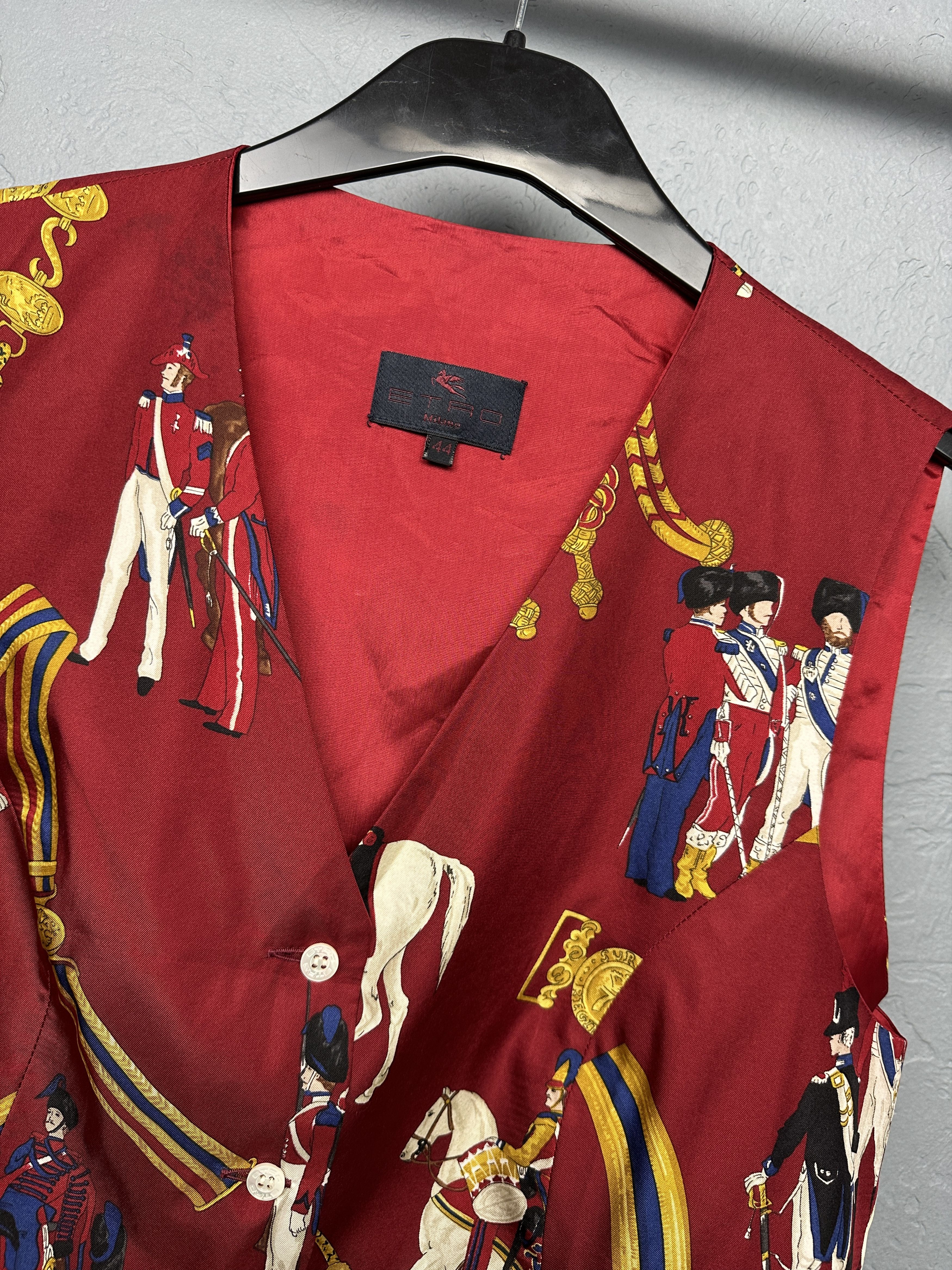 Etro Etro Milano Womens Silk Waistcoat Formal Vest Size M / US 6-8 / IT 42-44 - 2 Thumbnail