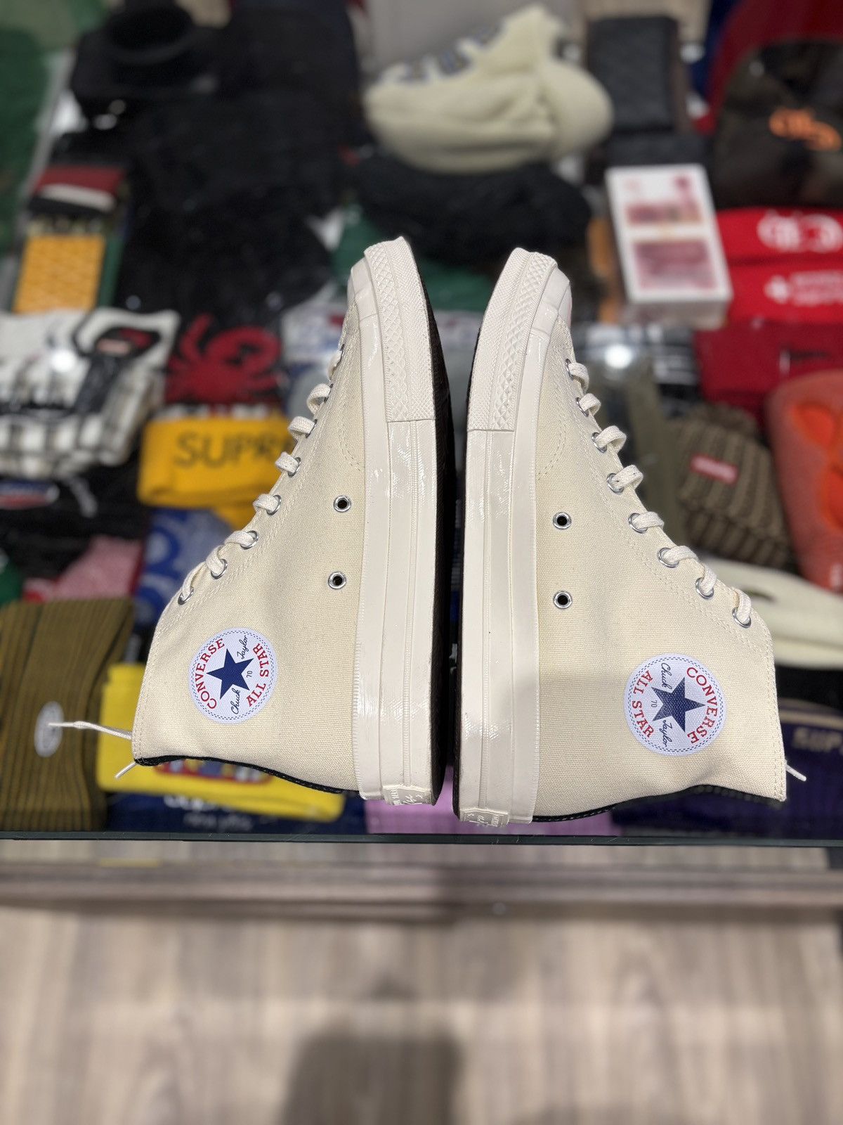 Comme des Garcons Converse Chuck Taylor All Star 70 Hi CDG PLAY White Size US 10 / EU 43 - 5 Thumbnail