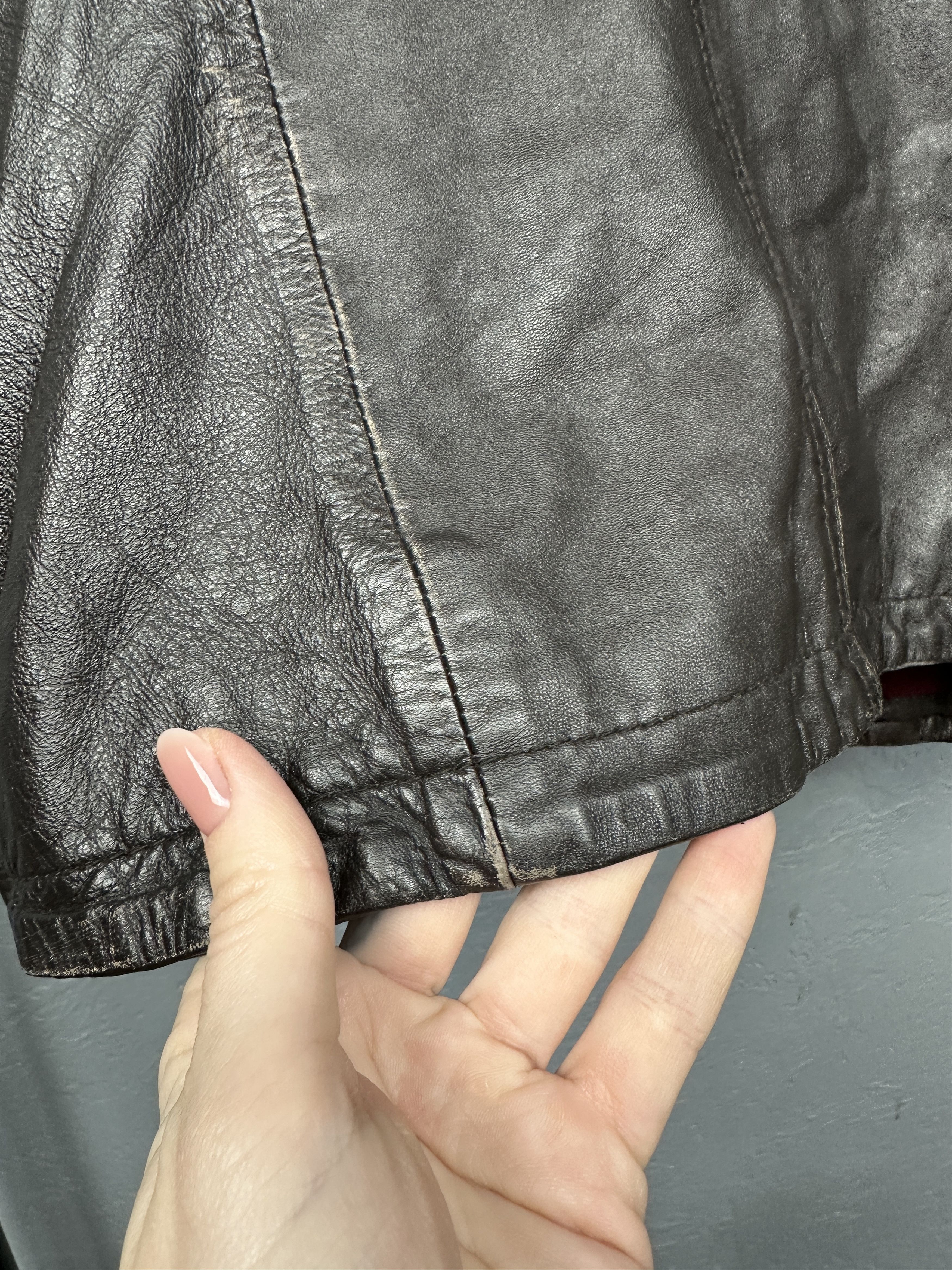 Superdry Superdry Mens Genuine Leather Biker Jacket Size US L / EU 52-54 / 3 - 16 Thumbnail