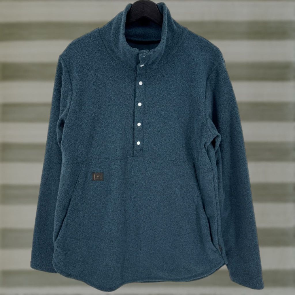 Vintage DESO Genevieve Pullover Women Fleece Sweatshirt Long Sleeve Mock Neck Pocket XL Green Raglan 1/4 Zip Casual Winter Fall Size XL / US 12-14 / IT 48-50 - 1 Thumbnail