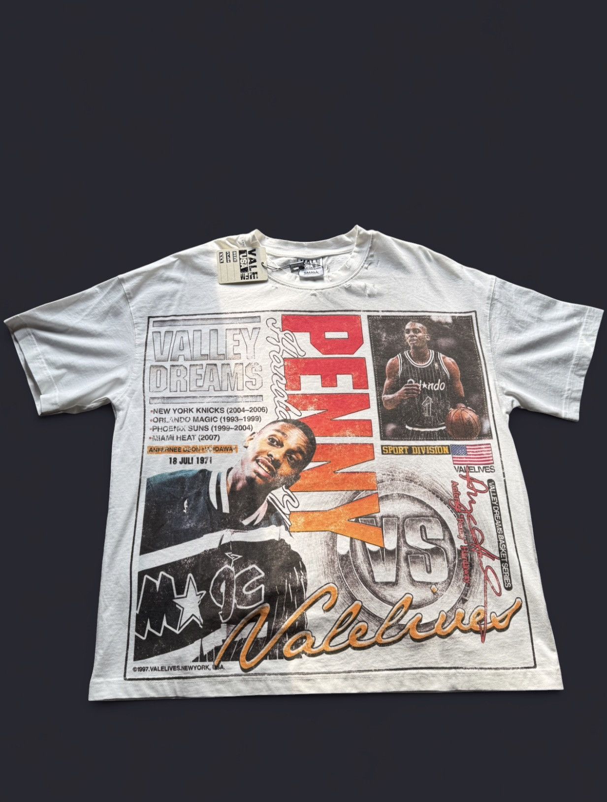 Vale VALE “PENNY HARDAWAY” TEE Size US S / EU 44-46 / 1 - 1 Thumbnail