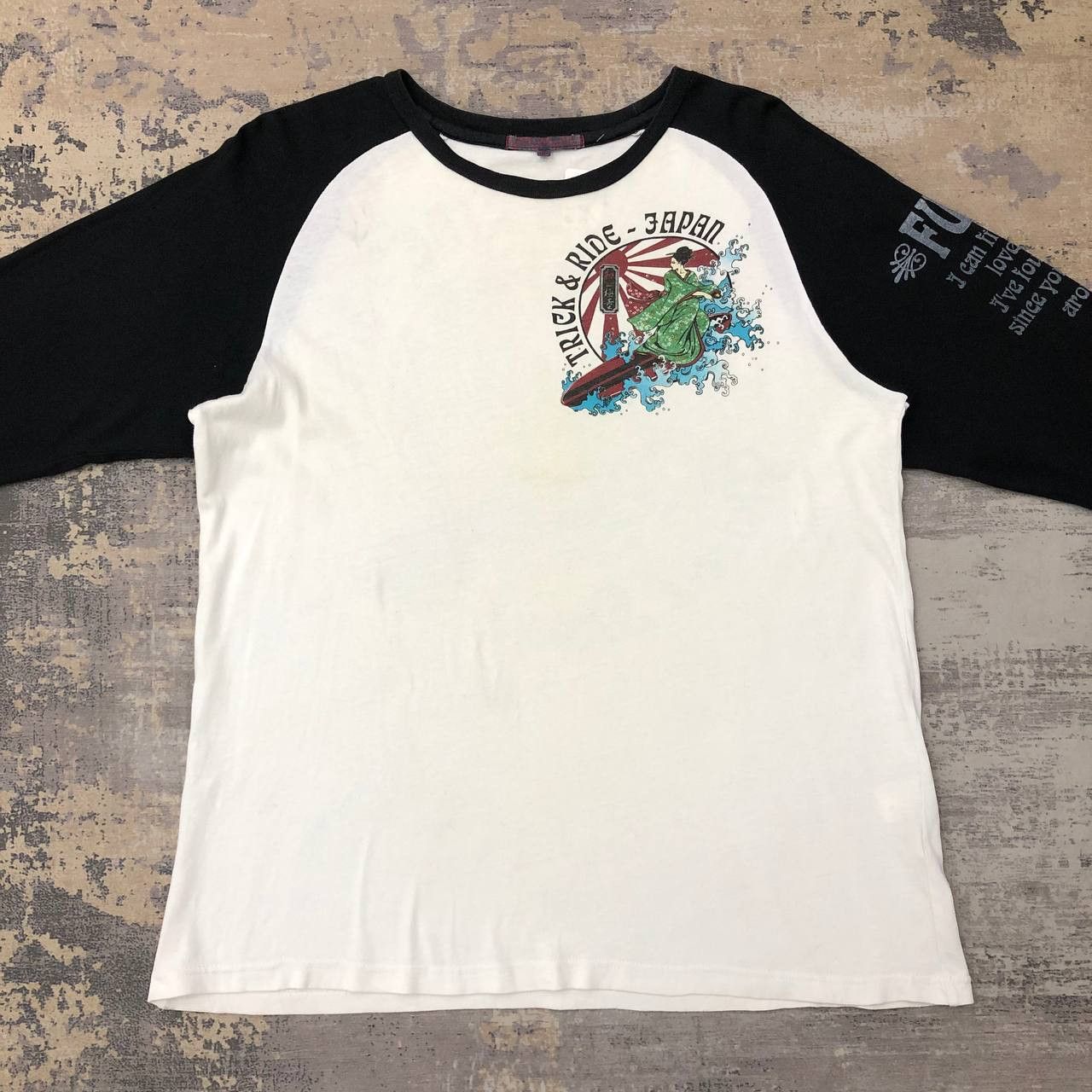 Japanese Brand T419 TRICK & RIDE - JAPAN SURF TEE Size US XL / EU 56 / 4 - 4 Thumbnail