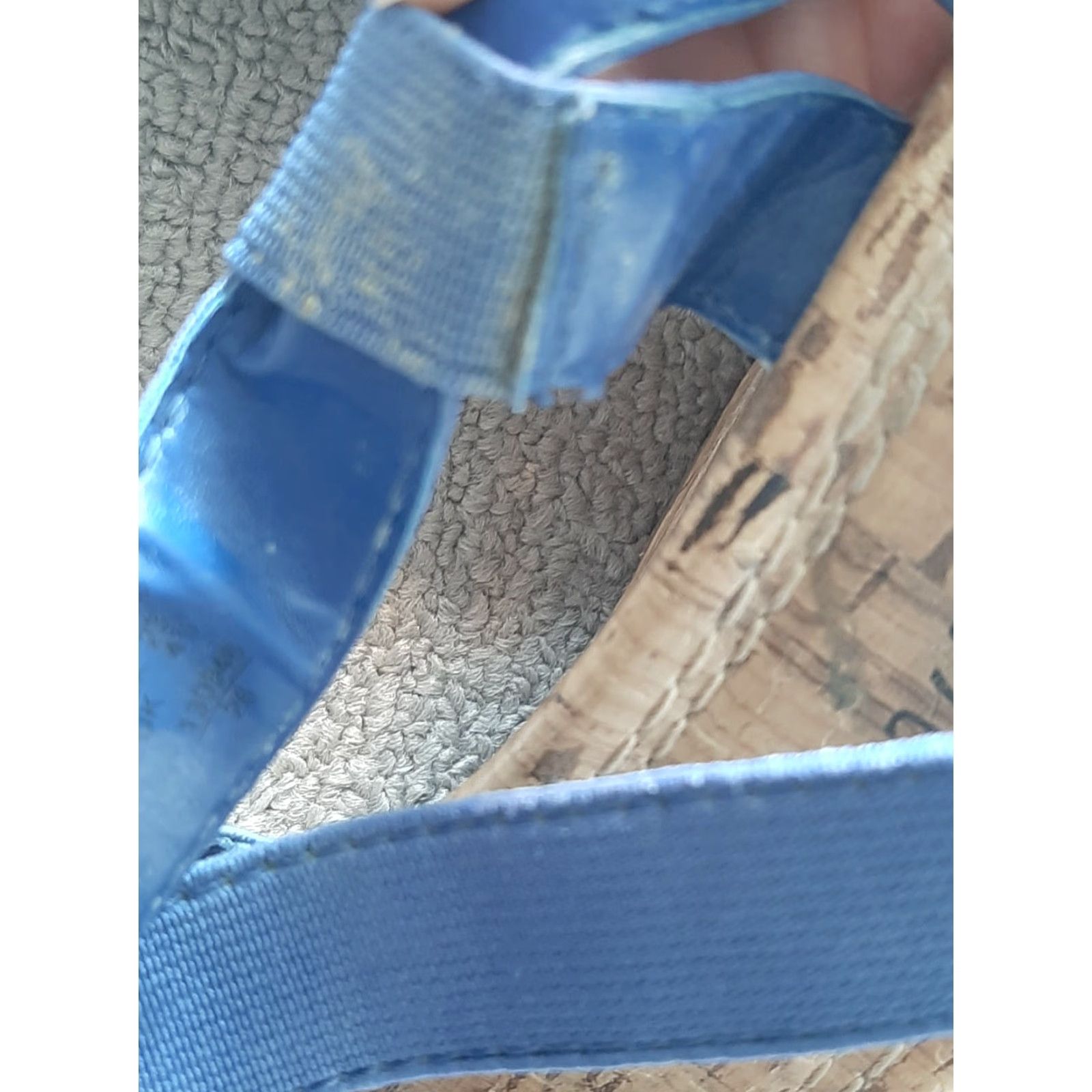 Vintage Montego Bay Club Strappy Wedges Women’s Sz 6 Blue Open Toe Sandals Gold? Size US 6 / IT 36 - 5 Thumbnail
