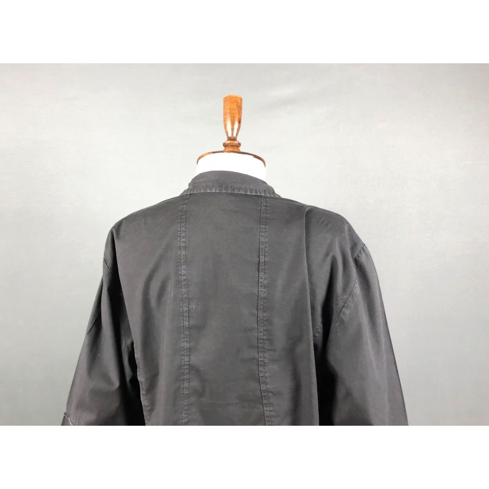 Vintage Bottega Blouse Shirt Cotton Women's L Black Bell Sleeve Collared Button Knit Ruffle Vintage No Size ONE SIZE - 5 Thumbnail