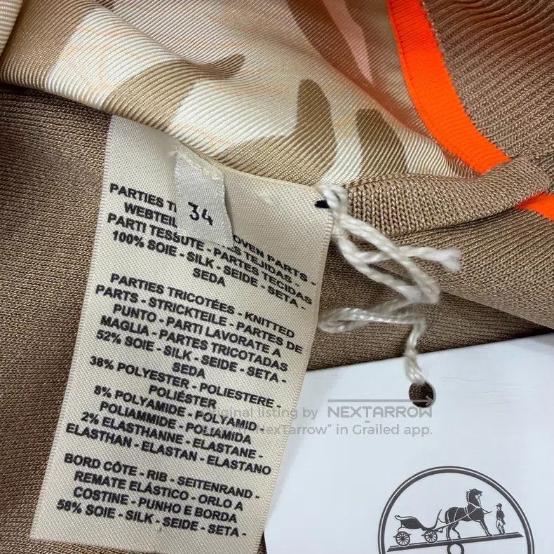 Hermes Hermes Gold Brown Leopard Print Silk Top Size XXS / US 00 / IT 34 - 4 Thumbnail