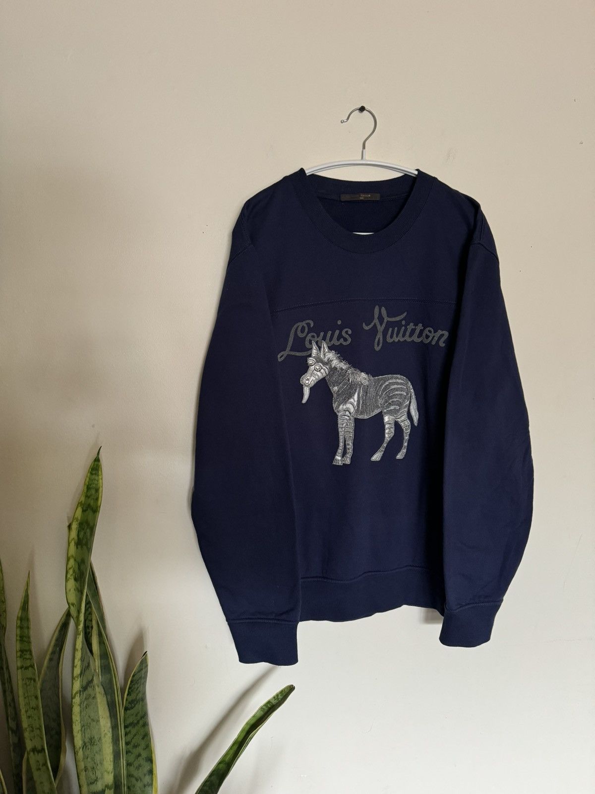 image of Louis Vuitton Japan Horse Crewneck in Blue, Men's (Size 2XL)