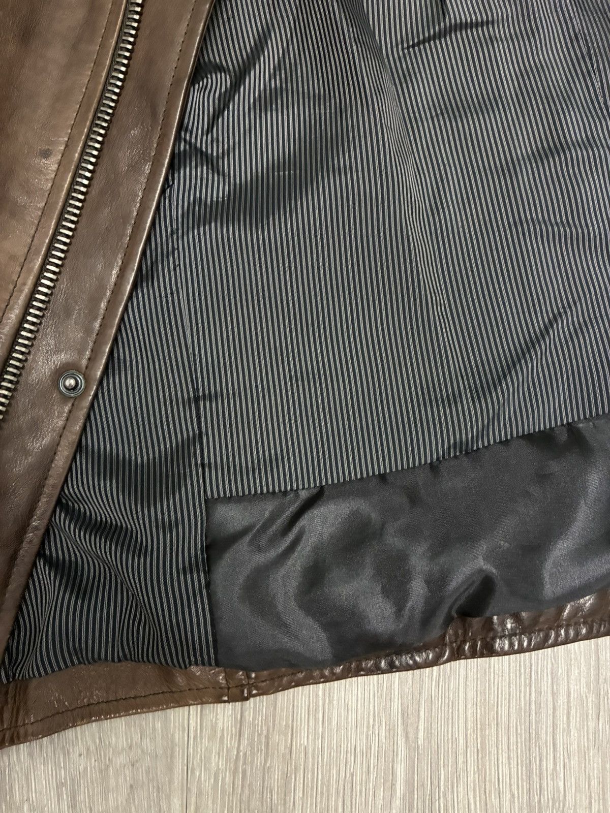 John Varvatos Distressed Biker Moto Leather Jacket Size EU 48 USA 38 Size US M / EU 48-50 / 2 - 13 Thumbnail