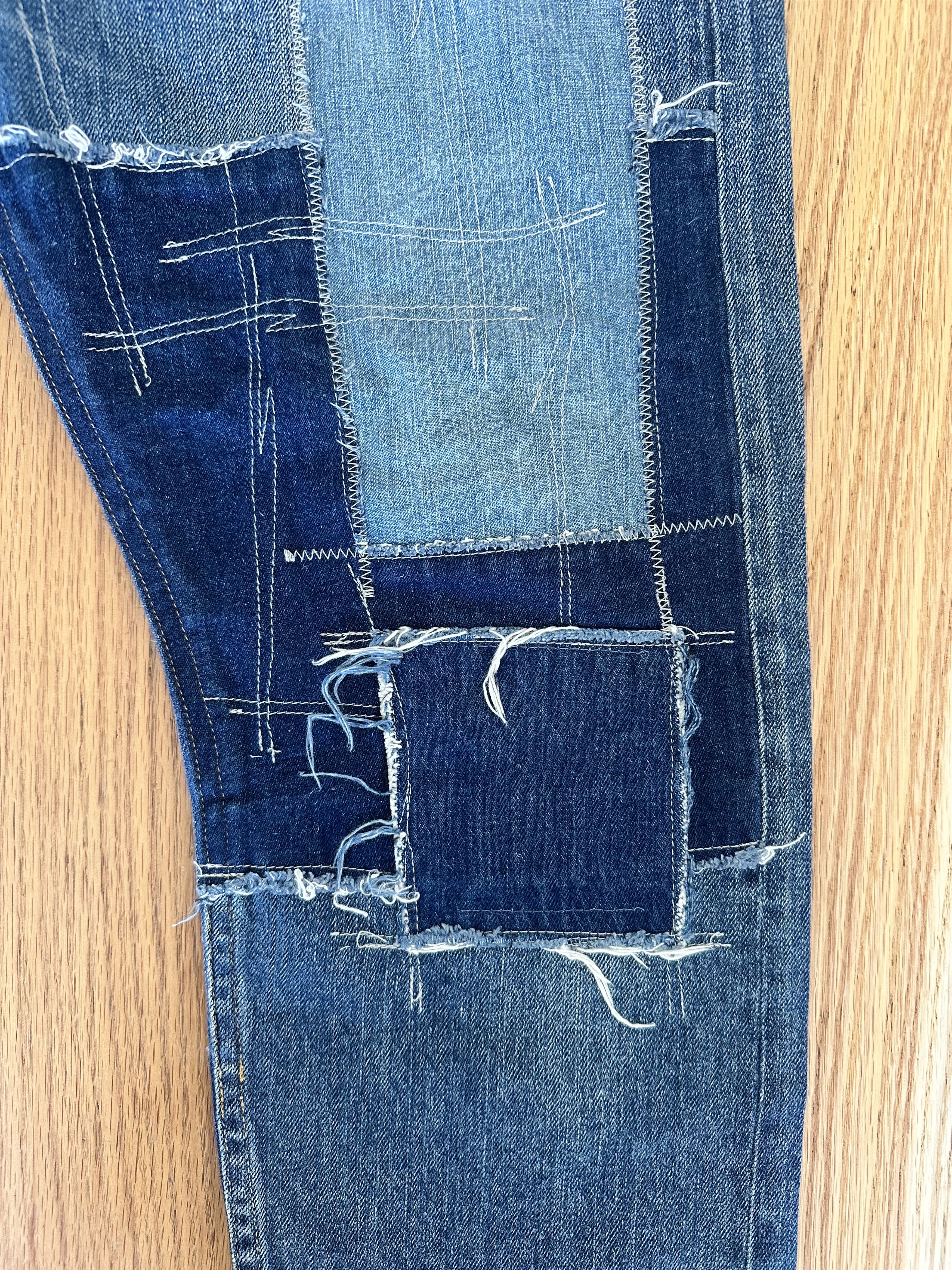 Junya Watanabe Junya Watanabe Patchwork Denim Jeans Size US 32 / EU 48 - 2 Thumbnail