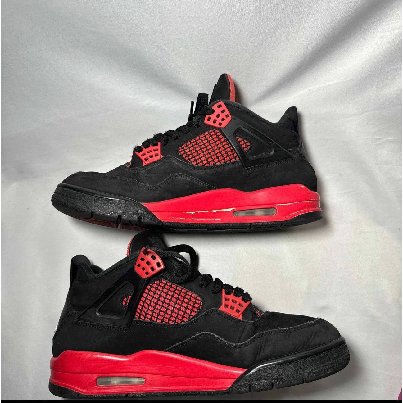 Jordan Brand × Nike Size 9.5 - Nike Air Jordan 4 Retro Red Thunder Men's Shoes Size US 9.5 / EU 42-43 - 3 Thumbnail